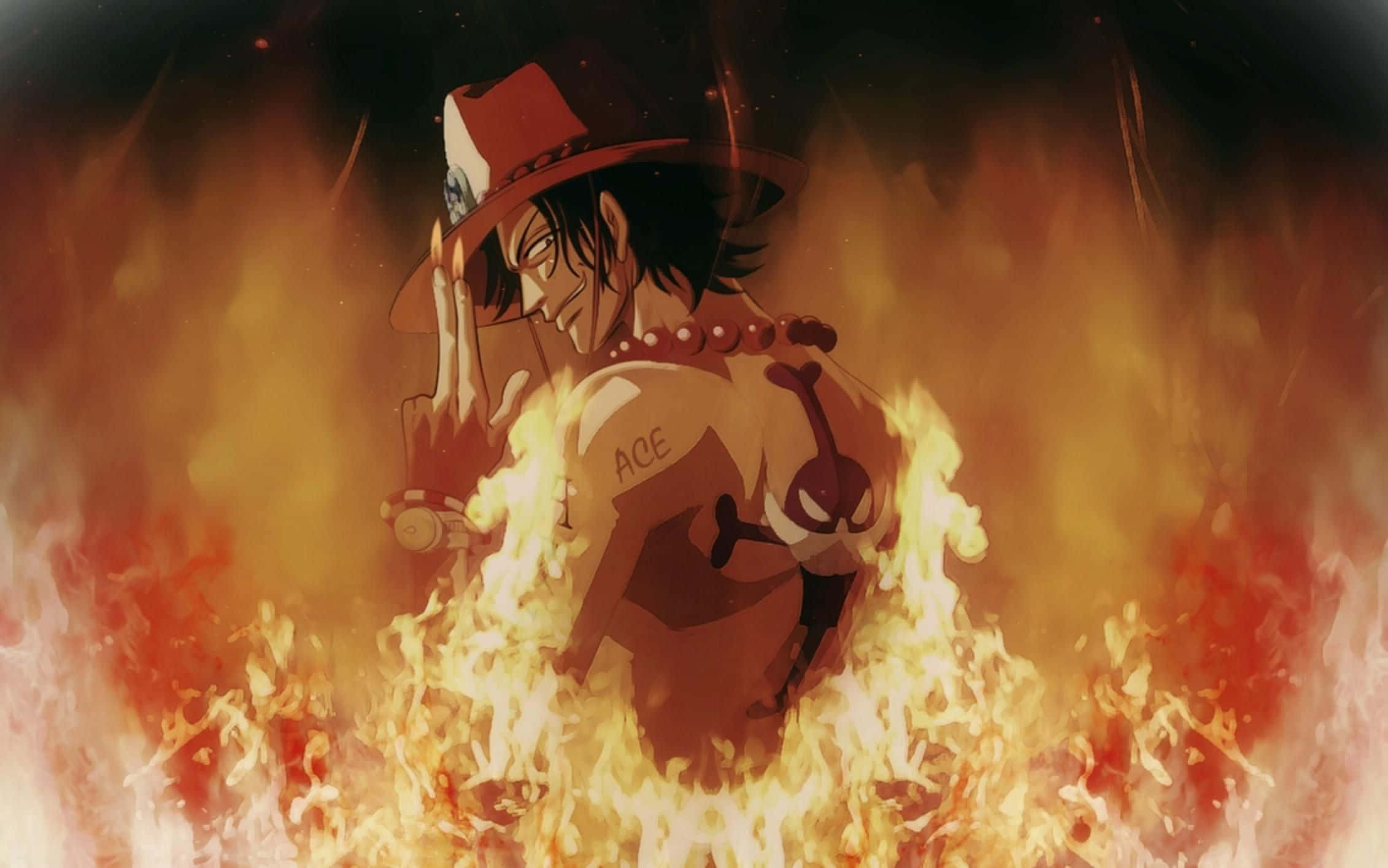 One Piece Havalı Portgas D. Ace Duvar Kağıdı