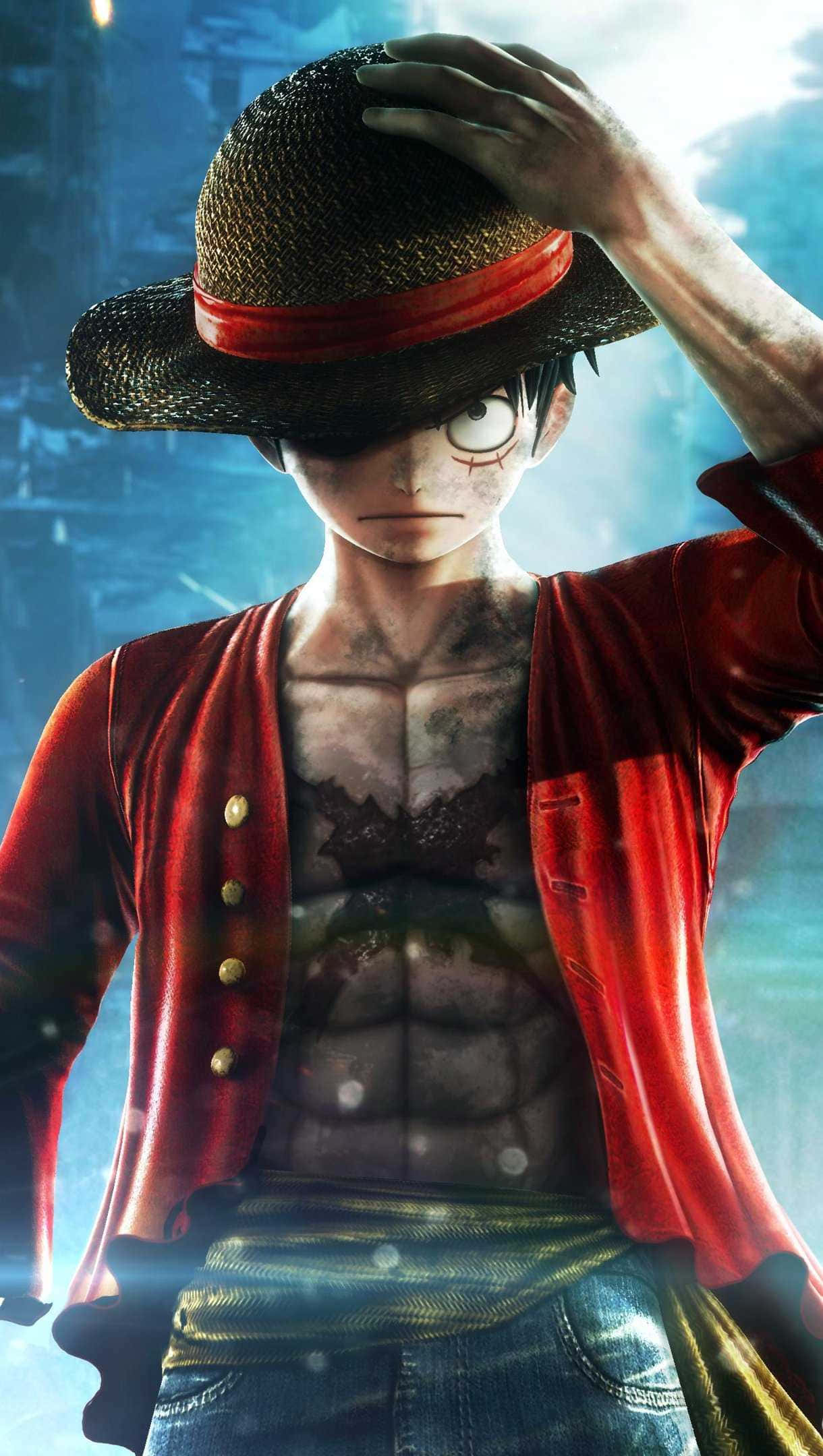 One Piece Luffy Şapka Telefon Duvar Kağıdı