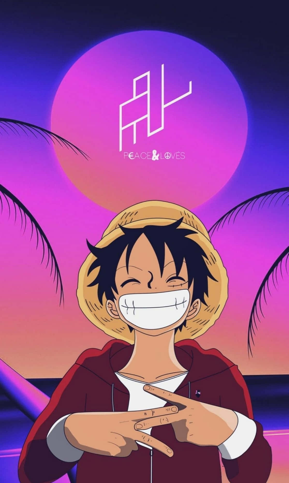 One Piece Luffy'nin Gülümsemesi Telefon Duvar Kağıdı