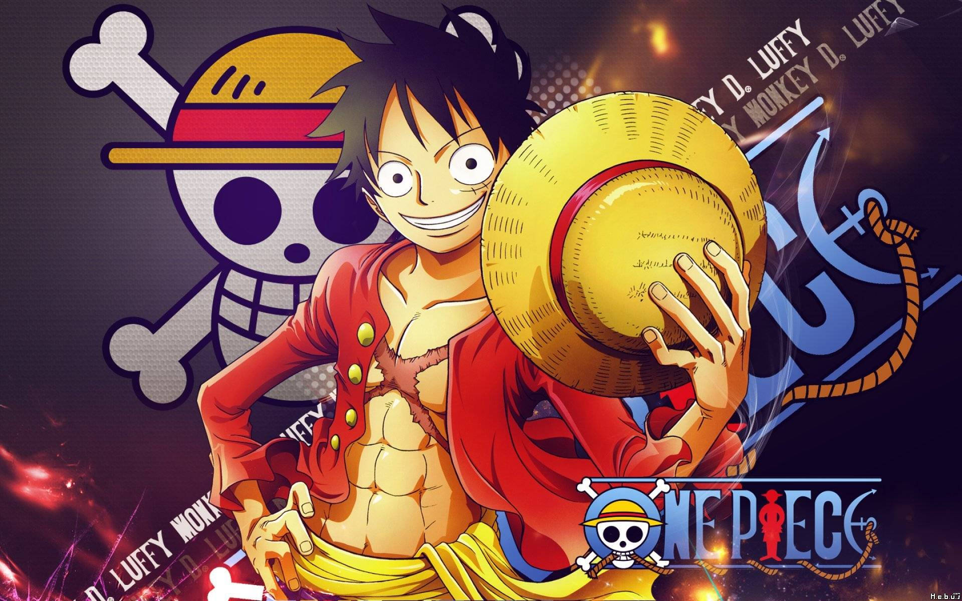 One Piece Luffy ve Chopper Kafatası Duvar Kağıdı