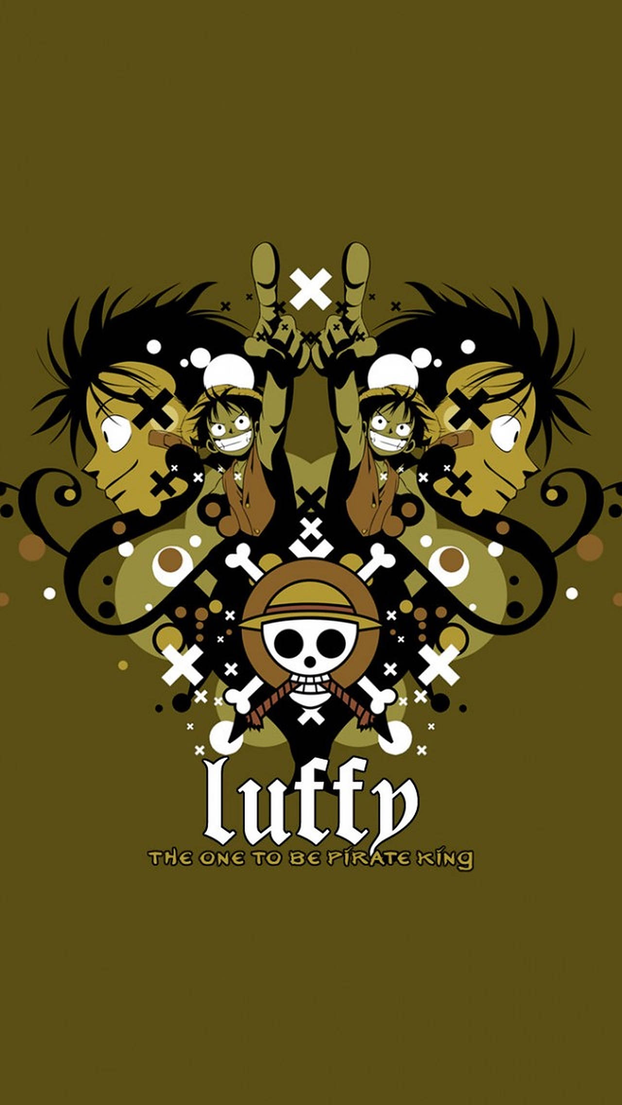 One Piece Luffy Yeşil iPhone Duvar Kağıdı