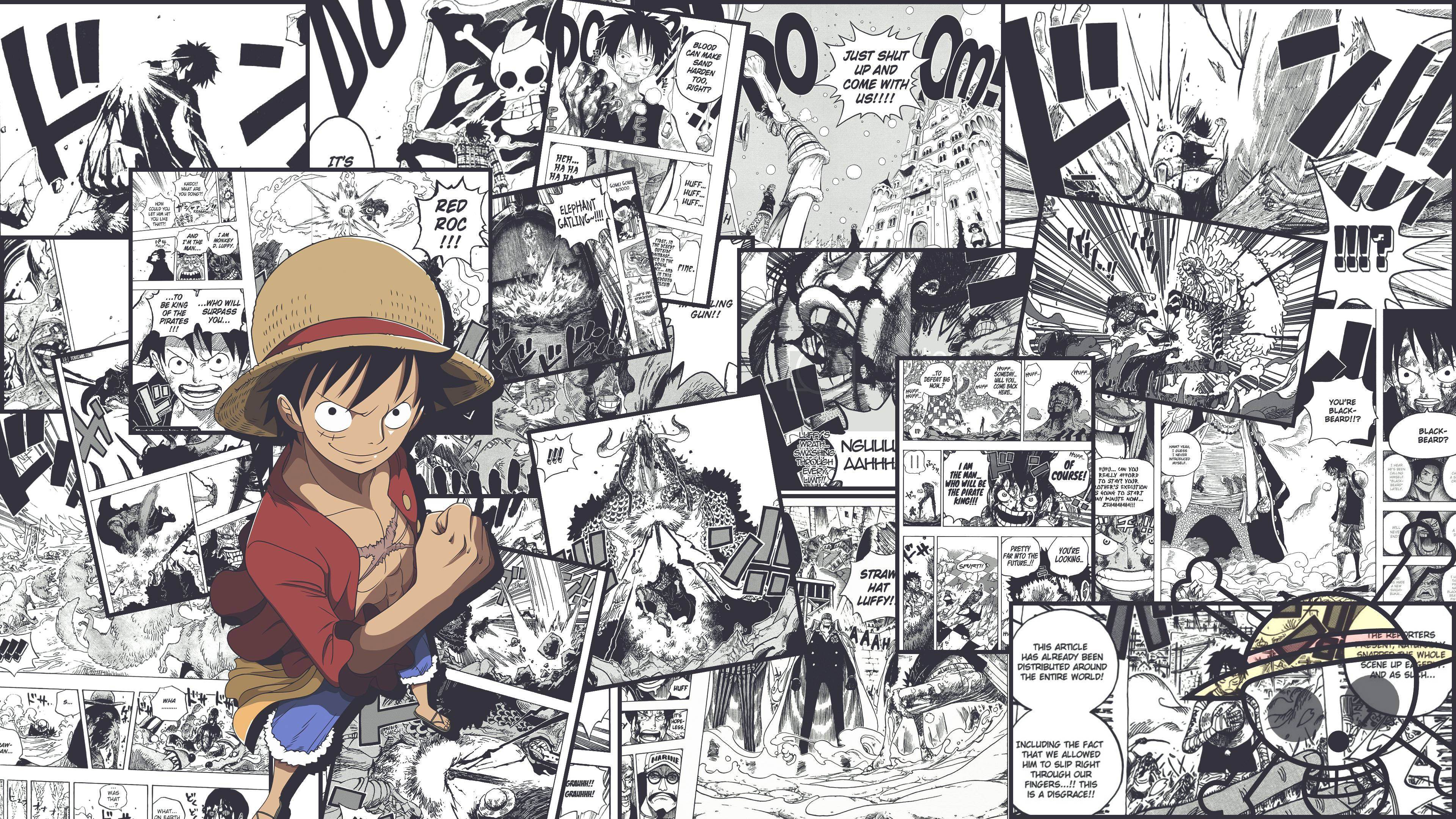 One Piece Masaüstü Manga Panelleri Duvar Kağıdı
