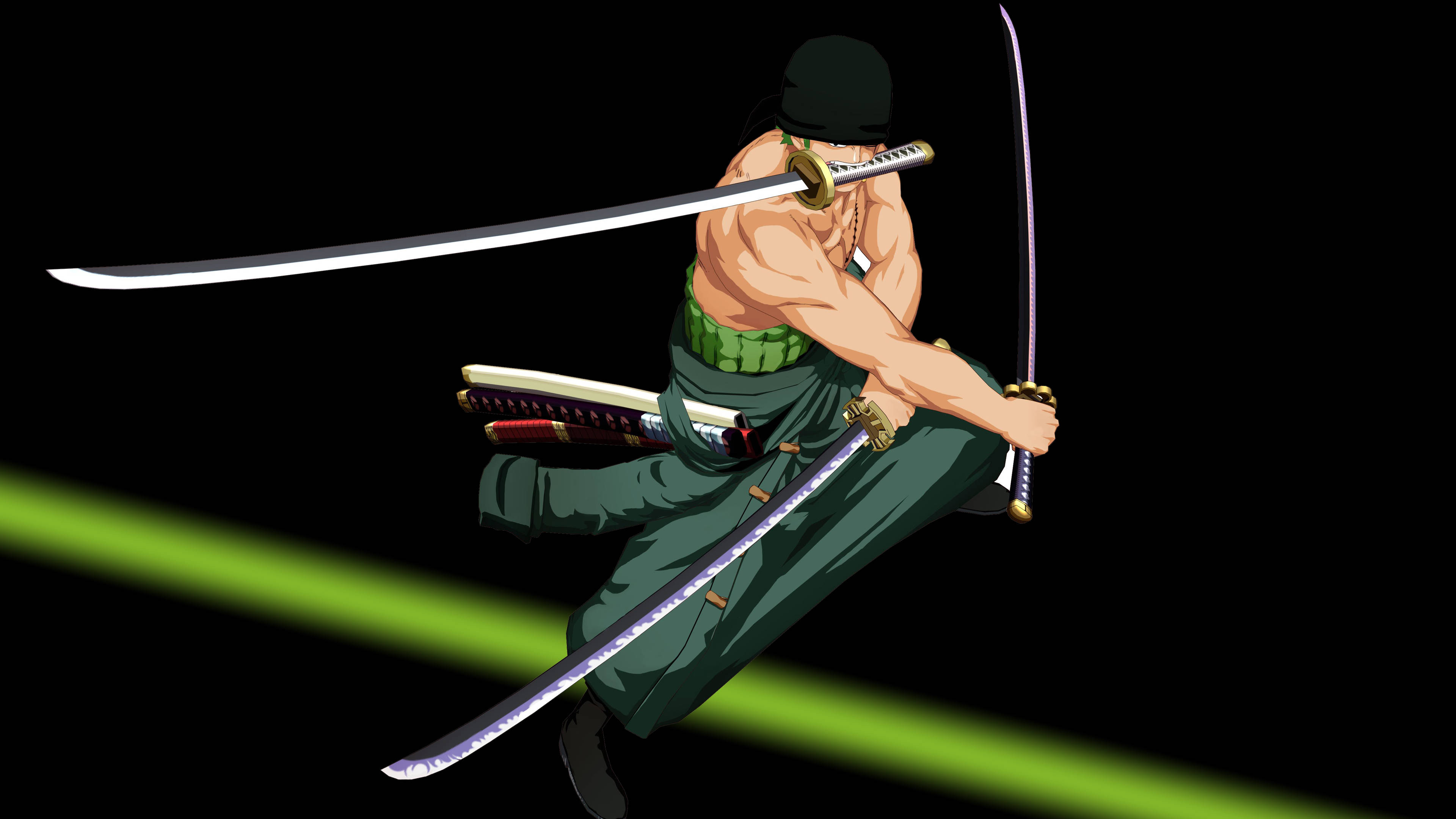 One Piece Masaüstü Zoro Kılıçları Duvar Kağıdı