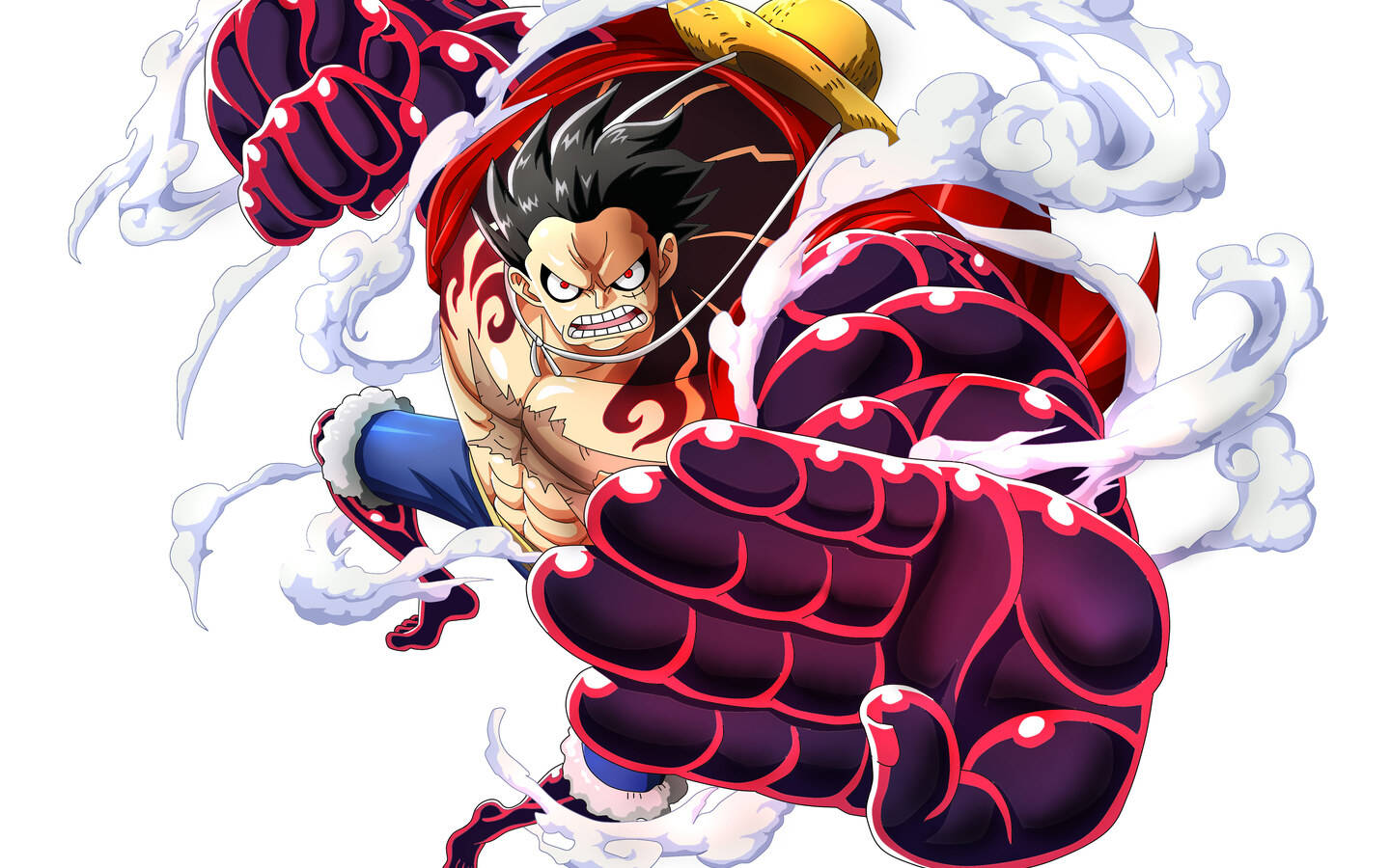 One Piece Masaüstü Luffy Gear 4 Duvar Kağıdı