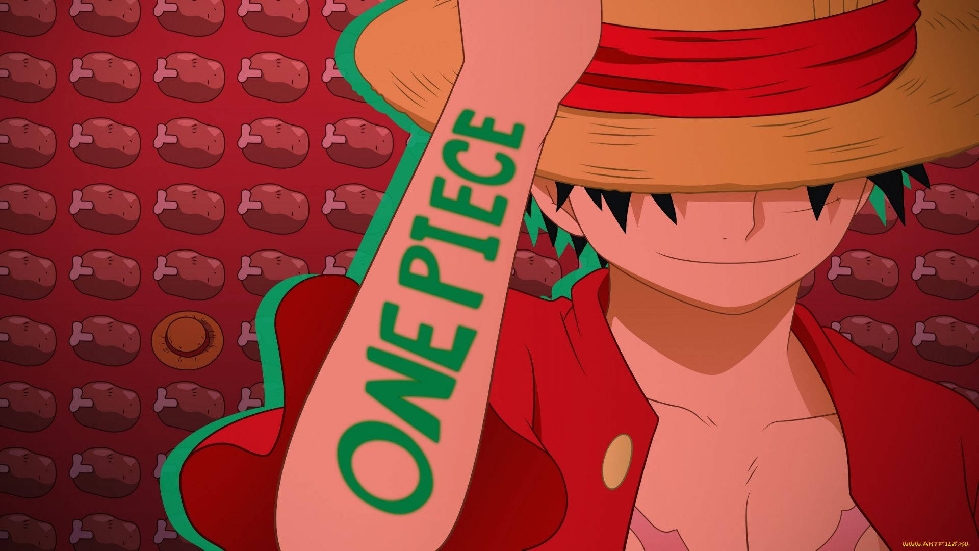 One Piece Masaüstü Et Deseni Duvar Kağıdı