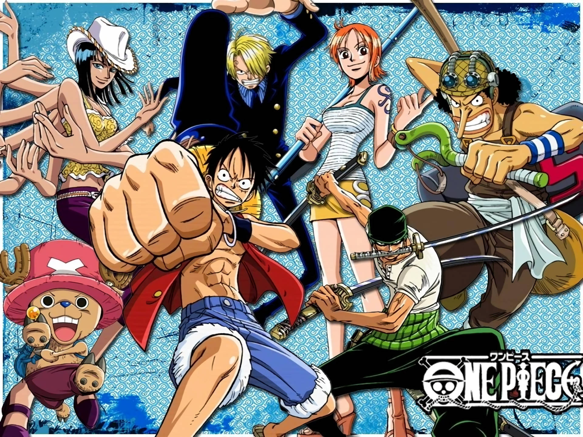 One Piece Masaüstü Dövüş Pozu Duvar Kağıdı