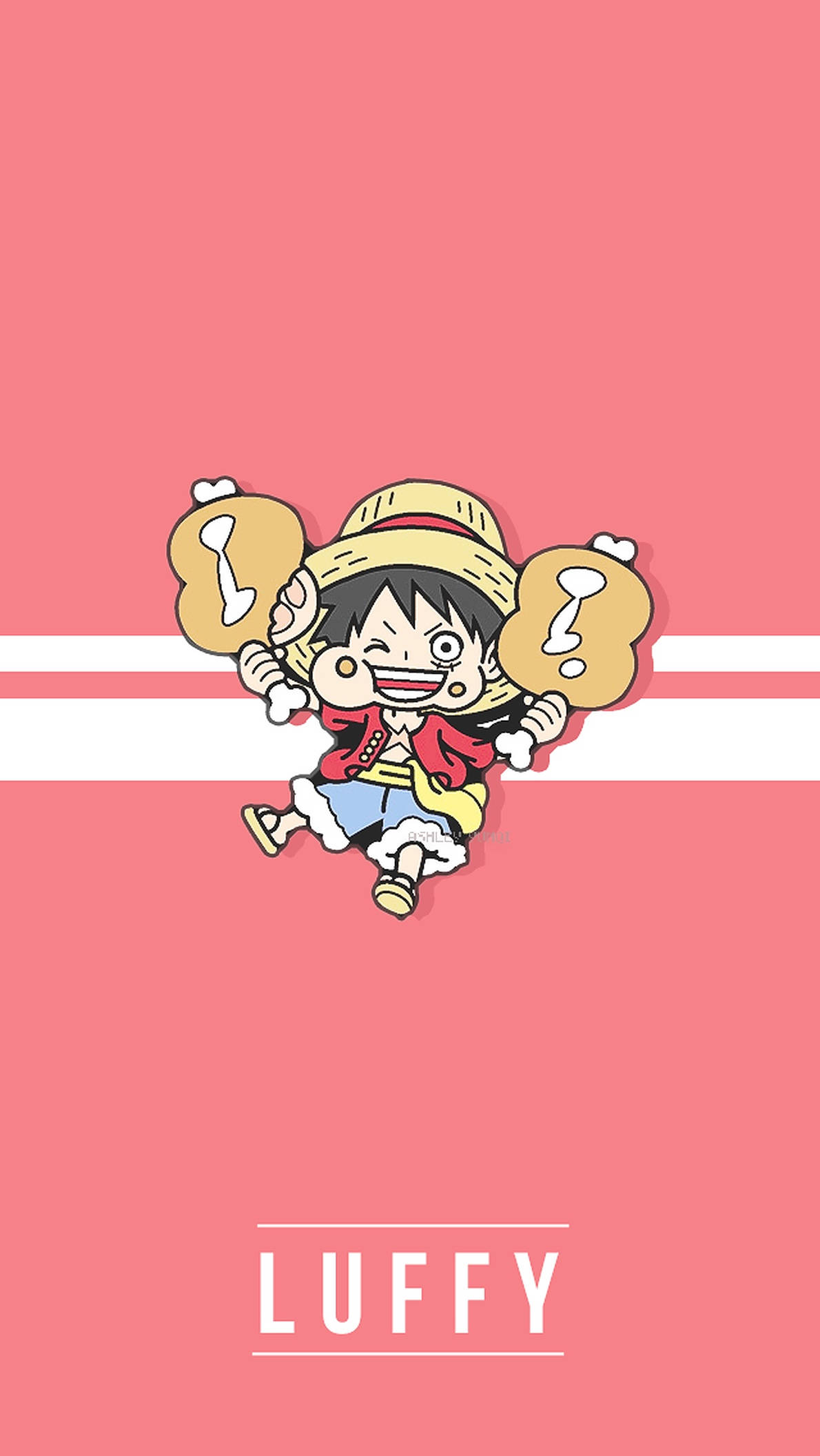 One Piece Sevimli Luffy iPhone Duvar Kağıdı