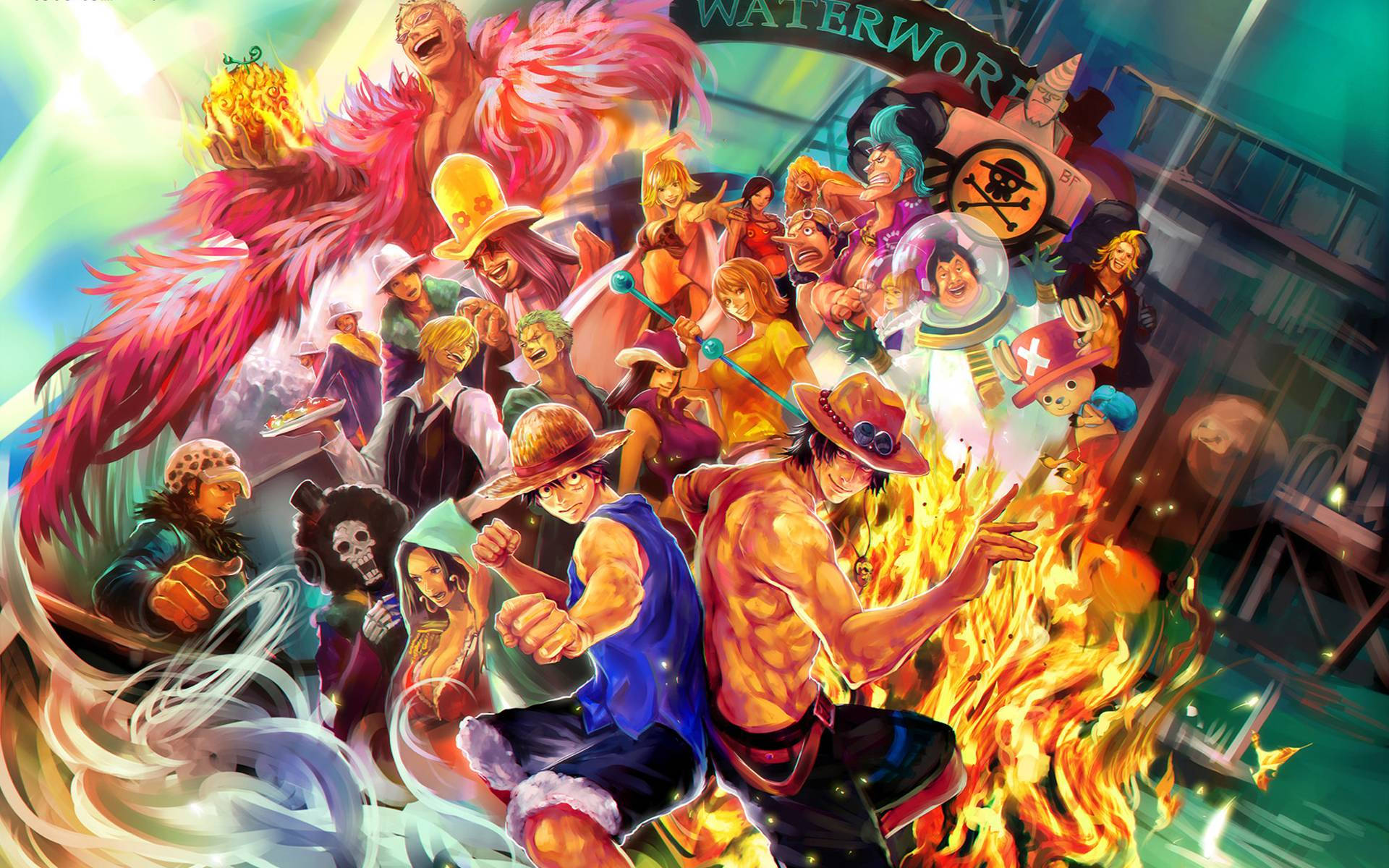 One Piece'te Luffy ve Big Mom Arasındaki Destansı Çatışma Duvar Kağıdı