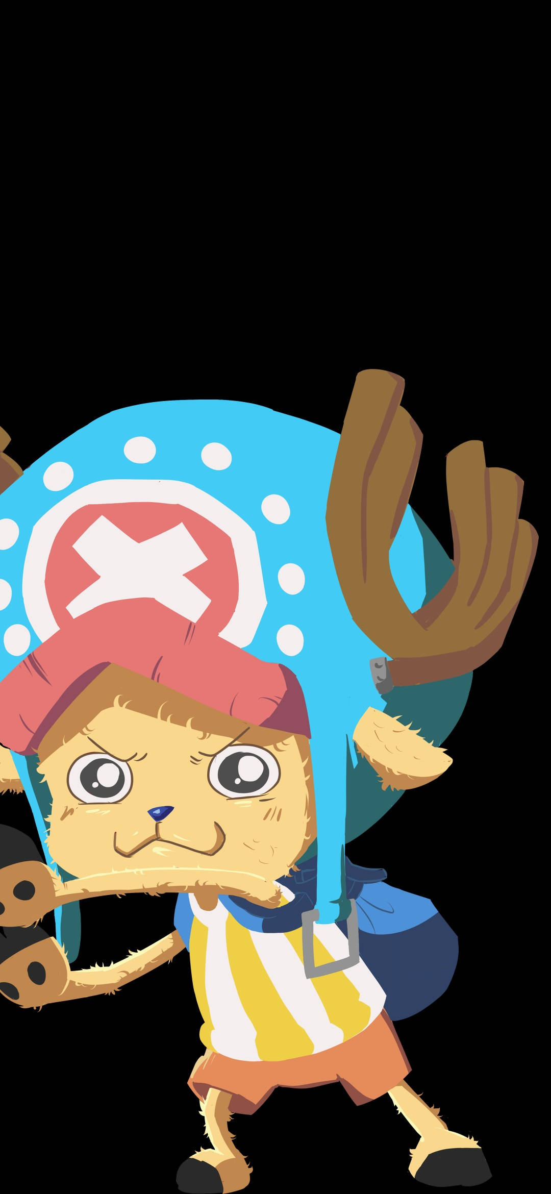 One Piece Telefon Tüylü Chopper Duvar Kağıdı