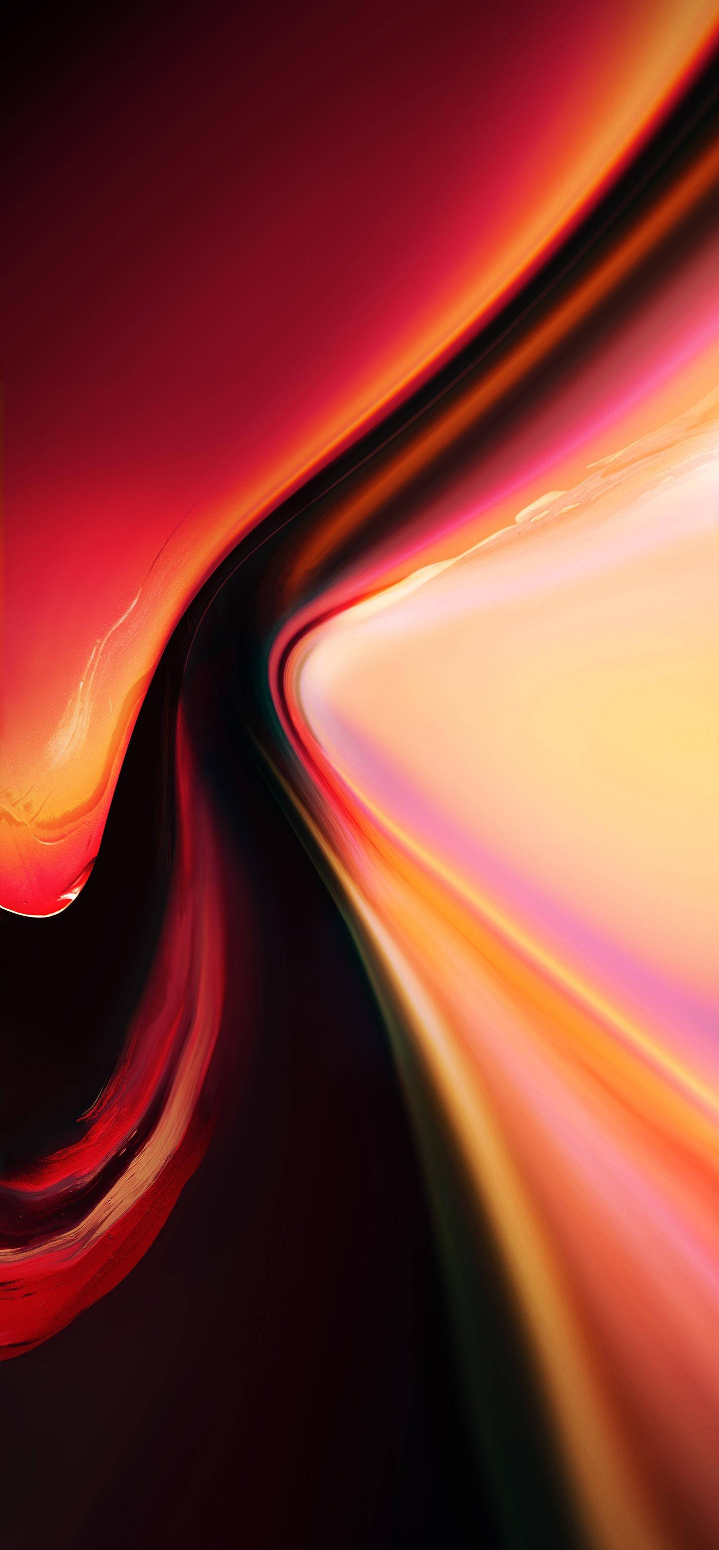 OnePlus Turuncu Dalgalar Duvar Kağıdı
