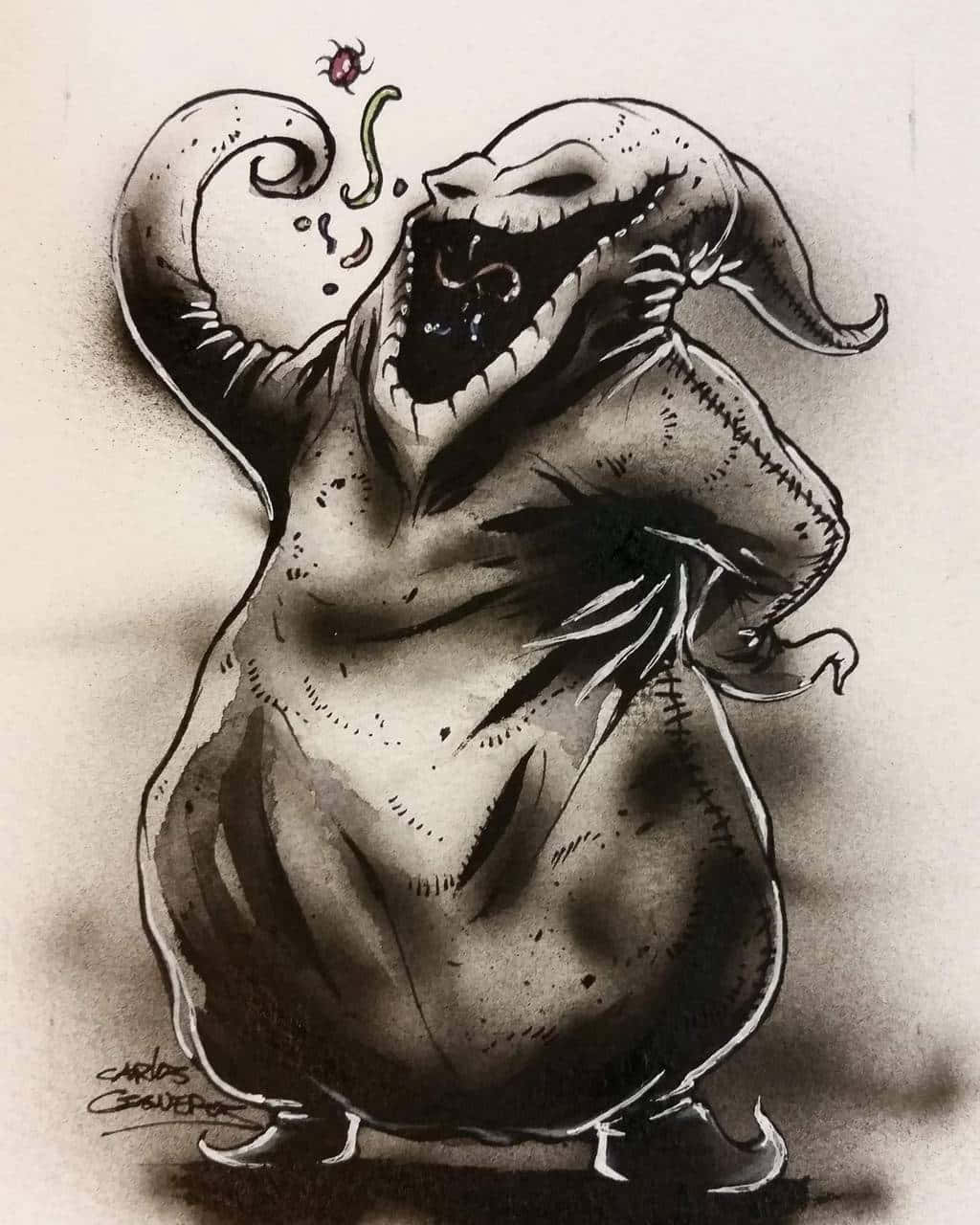 Oogie Boogie Çizimi Duvar Kağıdı