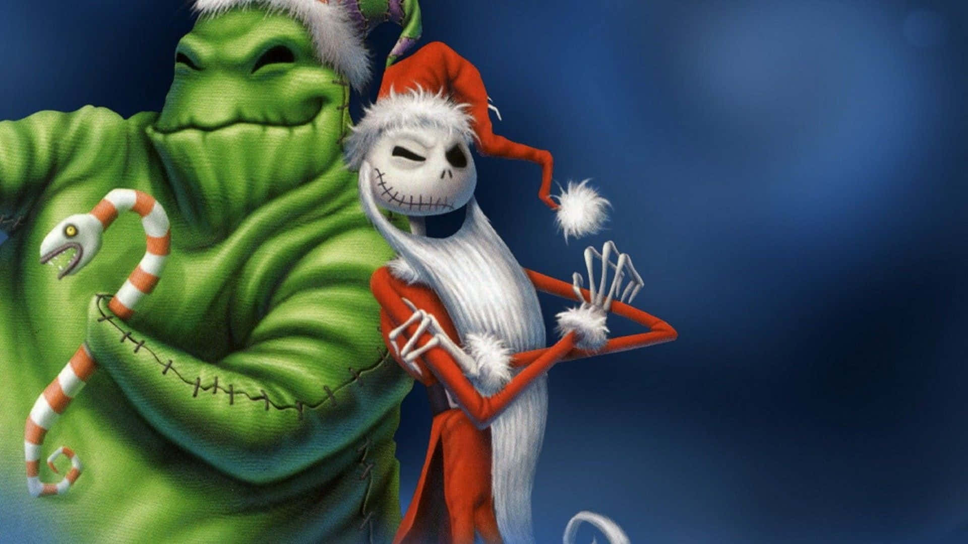 Oogie Boogie ve Jack Skellington Noel Duvar Kağıdı