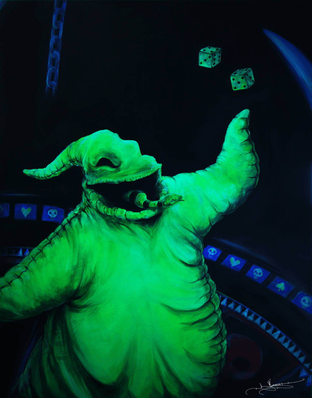 Oogie Sanatı The Nightmare Before Christmas Duvar Kağıdı