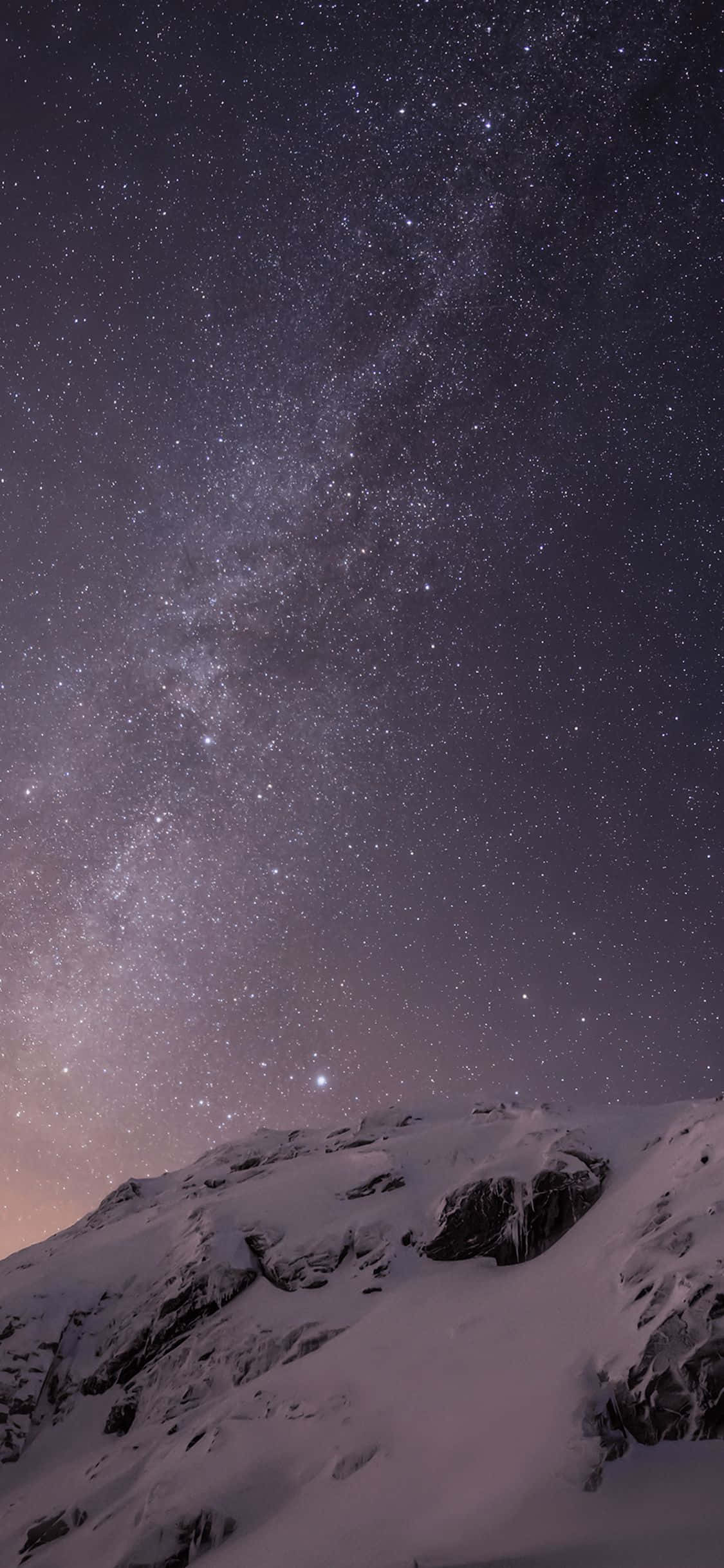 Orijinal iPhone 5s Dağ Gece Gökyüzü Duvar Kağıdı