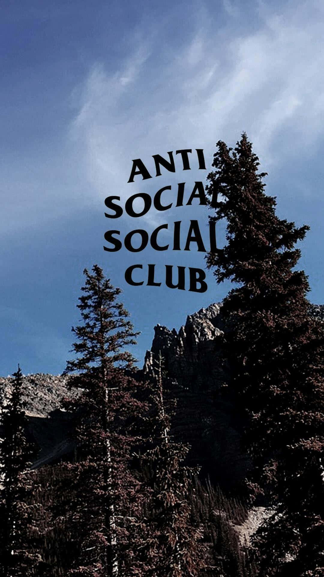 Orman ve Anti Social Club Logosu iPhone Duvar Kağıdı