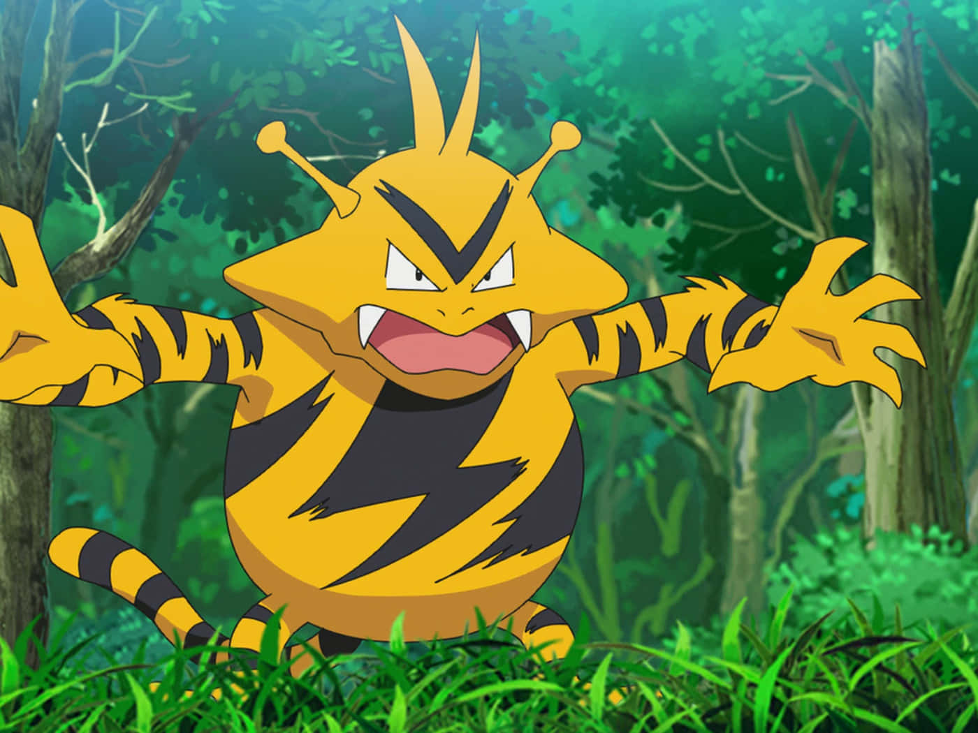 Ormandaki Electabuzz Duvar Kağıdı