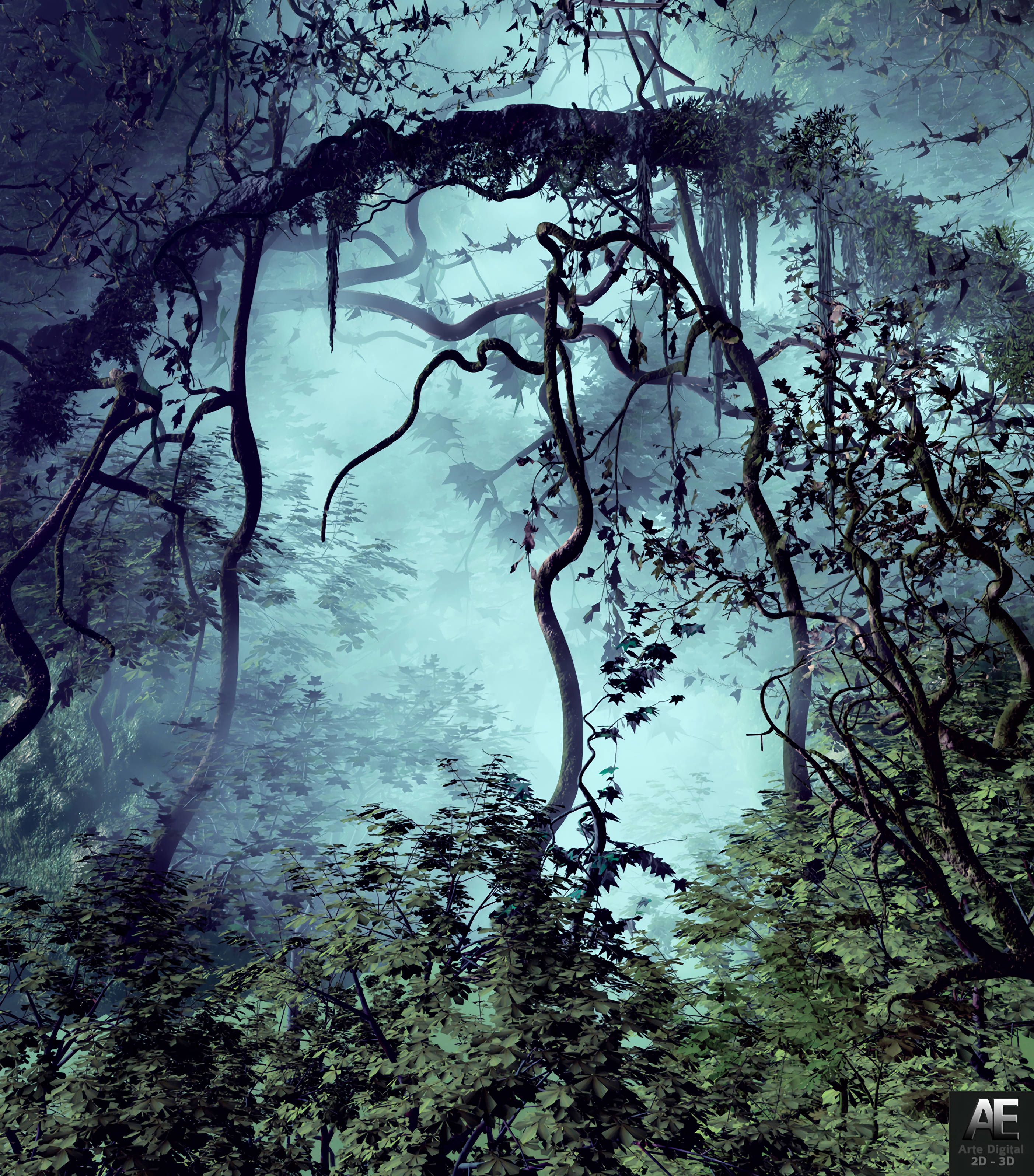 Misty Mystery of the Jungle Duvar Kağıdı