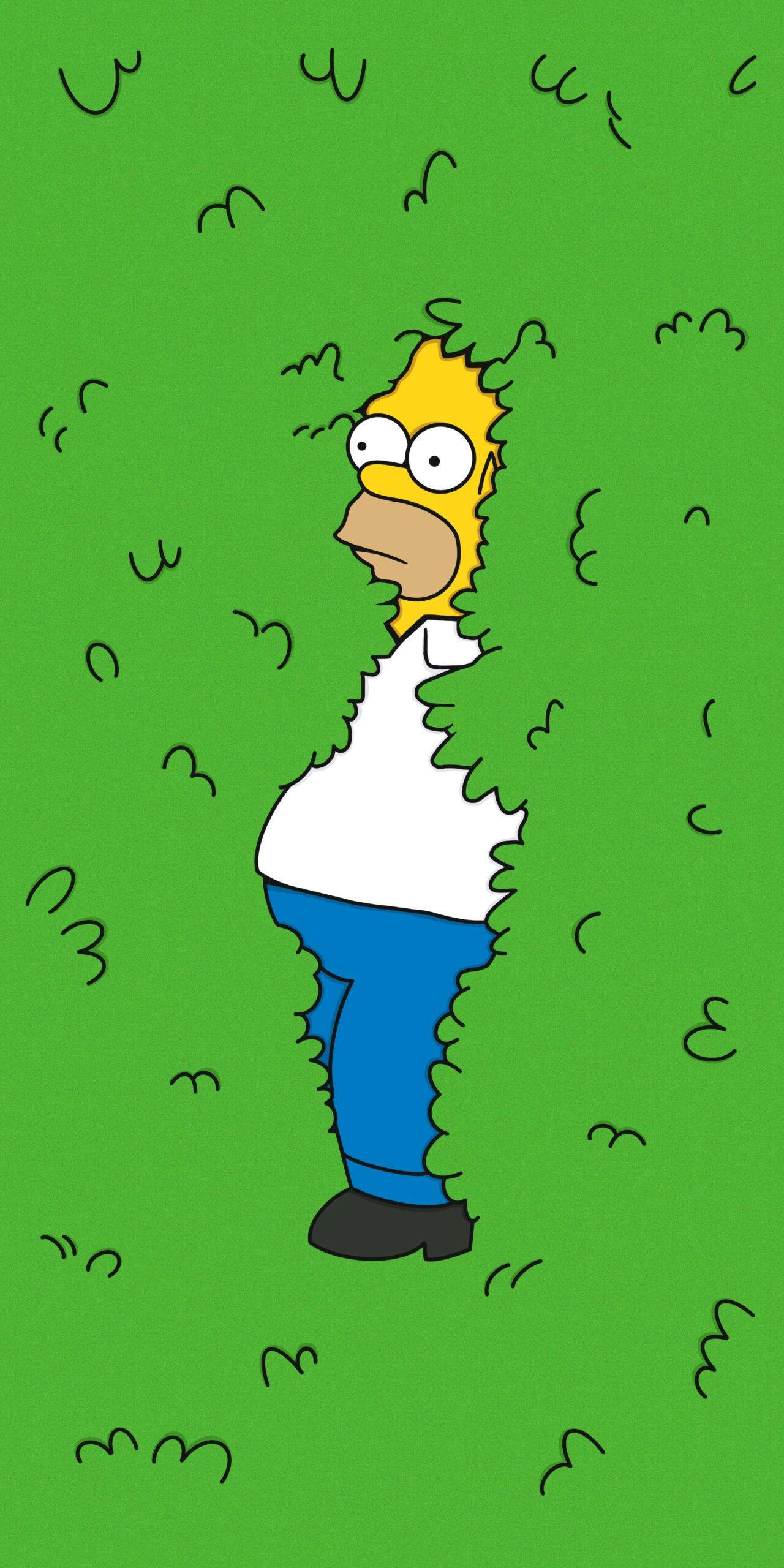 Ormanlı Homer Simpson Komik Duvar Kağıdı