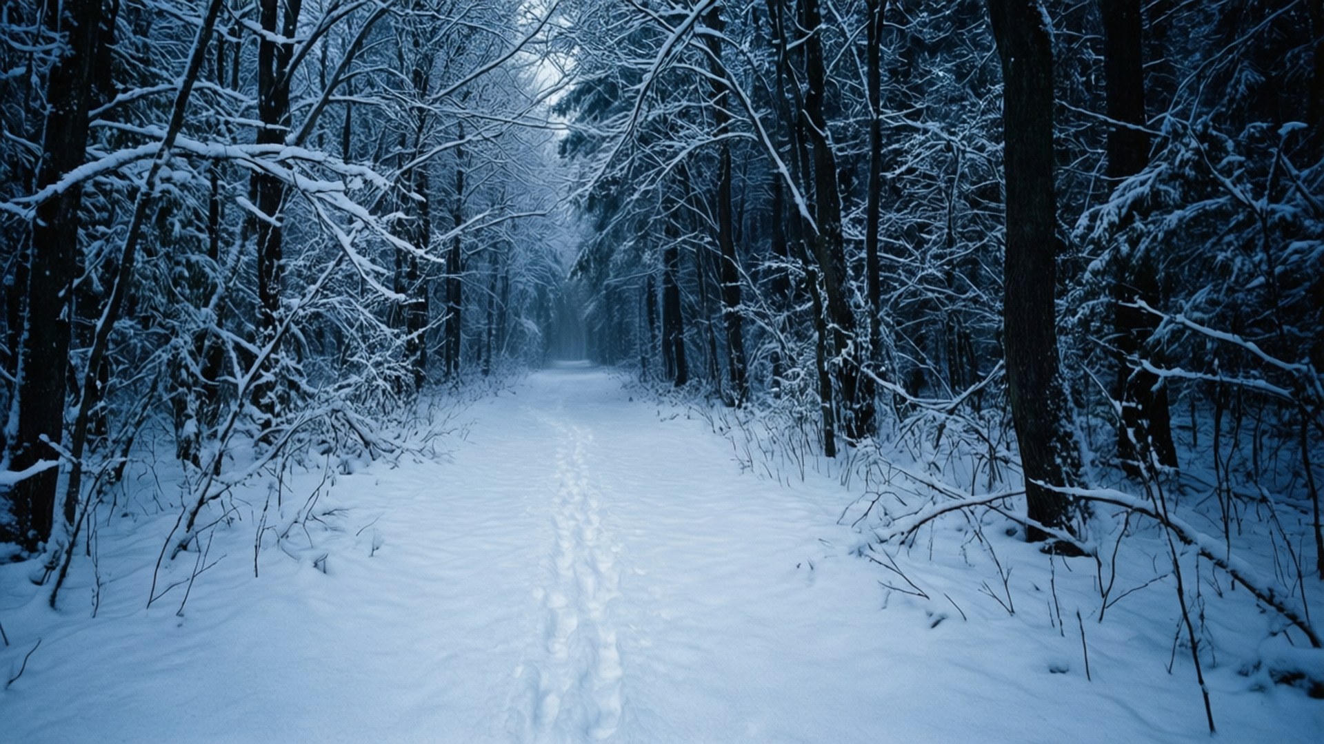 Ormanın Karlı Derinlikleri Duvar Kağıdı