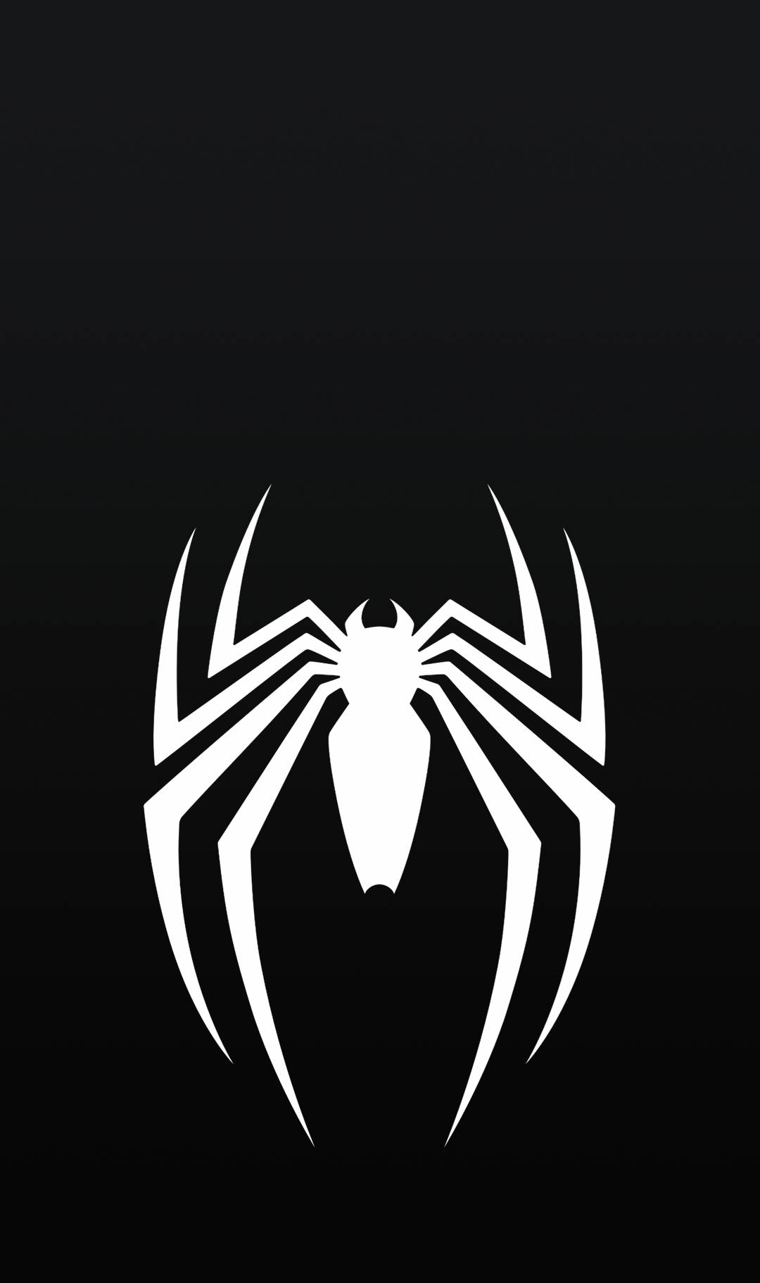 Örümcek Adam Beyaz Logo Siyah iPhone Duvar Kağıdı