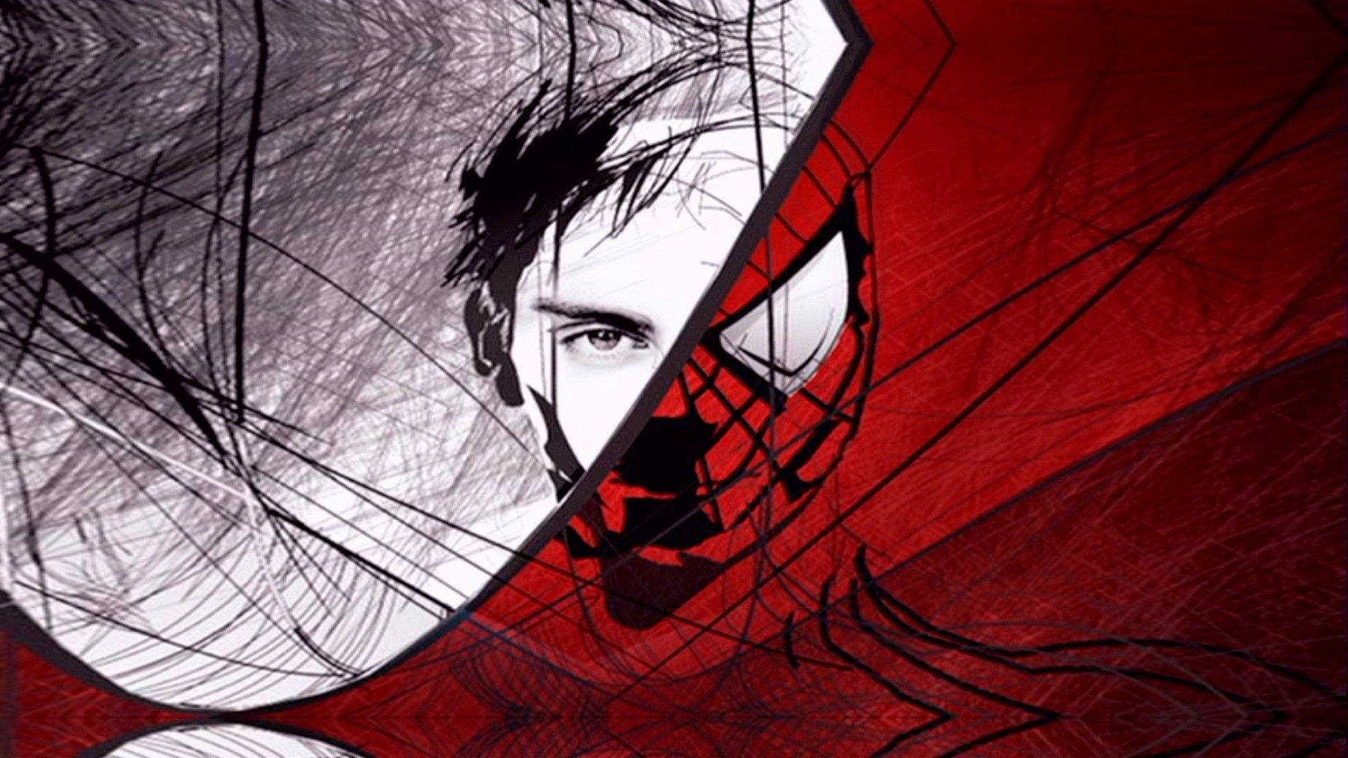 Örümcek Adam Tobey Maguire Yarı Maske Duvar Kağıdı