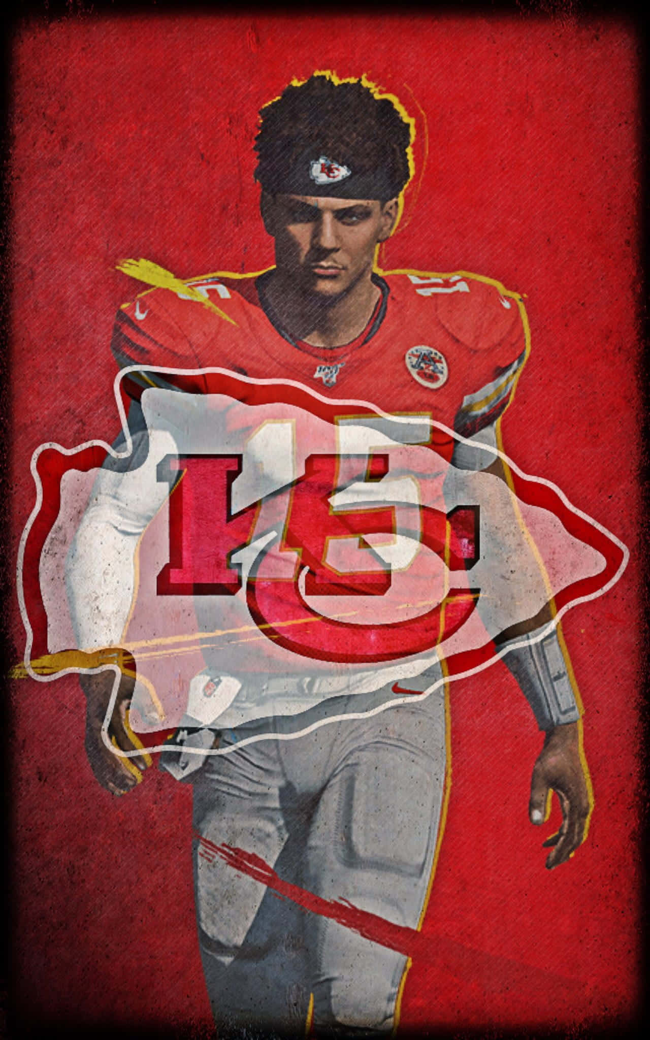 Özel bir Chiefs telefon kılıfıyla Kansas City Chiefs futboluna hazırlanın Duvar Kağıdı
