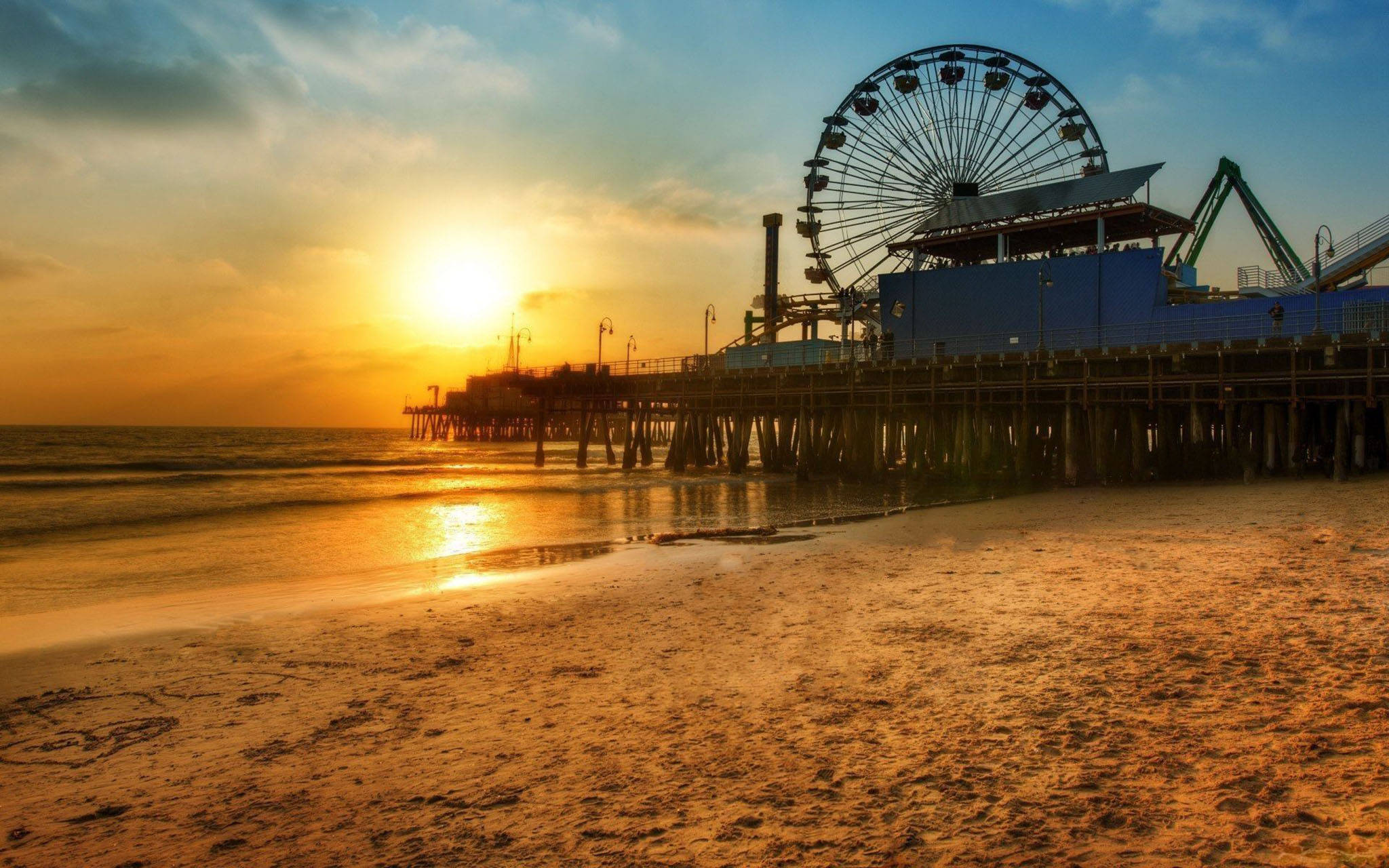 Pacific Park Los Angeles Gün Batımı Duvar Kağıdı