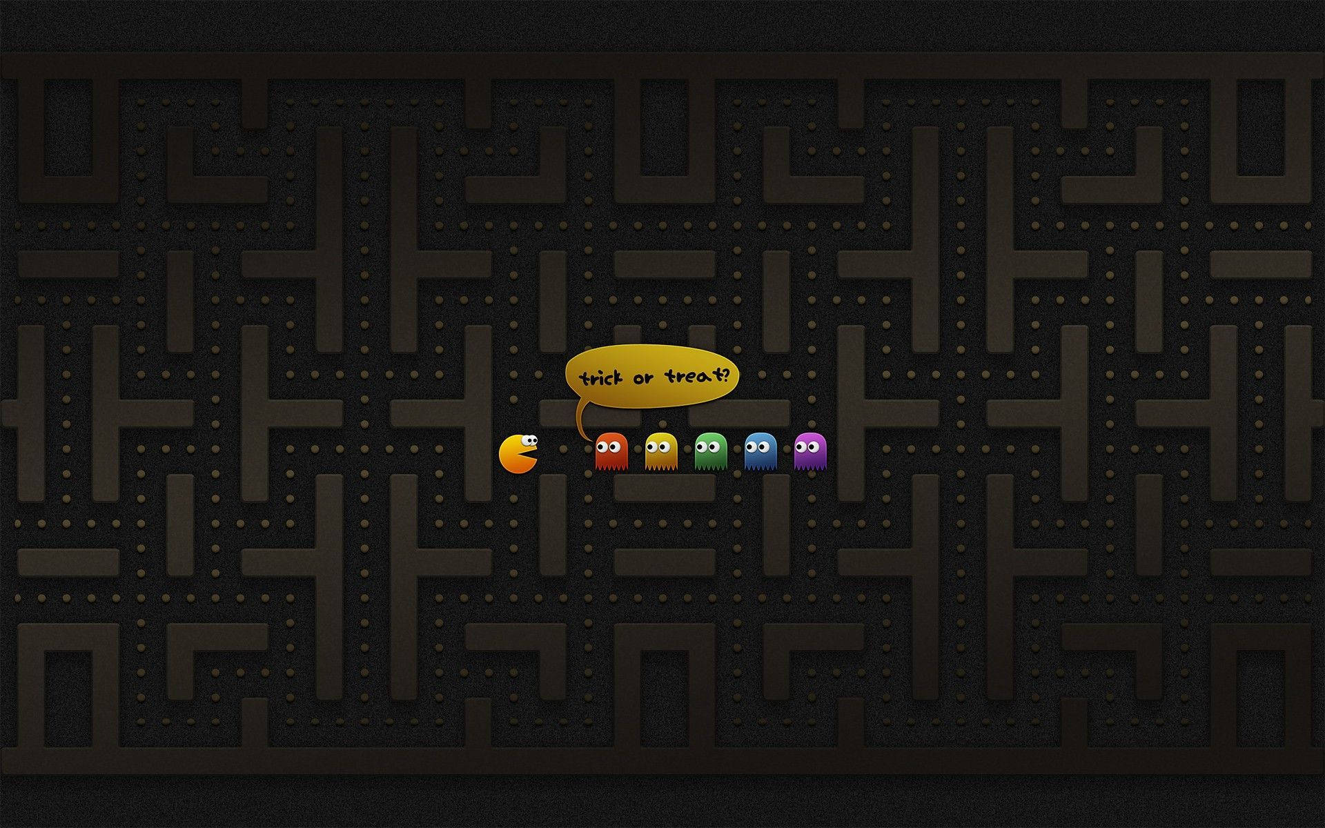 Pacman Cadılar Bayramı Dizüstü Bilgisayar Tanıtımı Duvar Kağıdı
