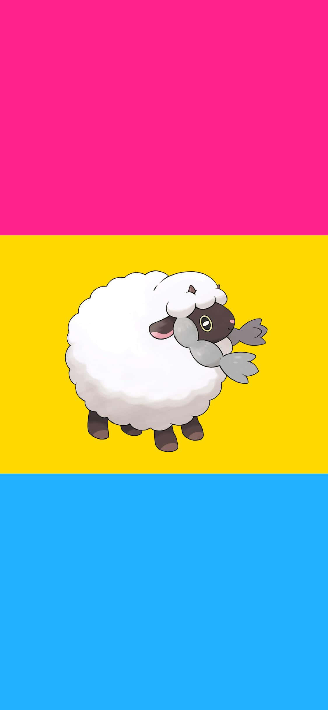 Pan Bayraklı Pokémon Karakteri Wooloo Duvar Kağıdı