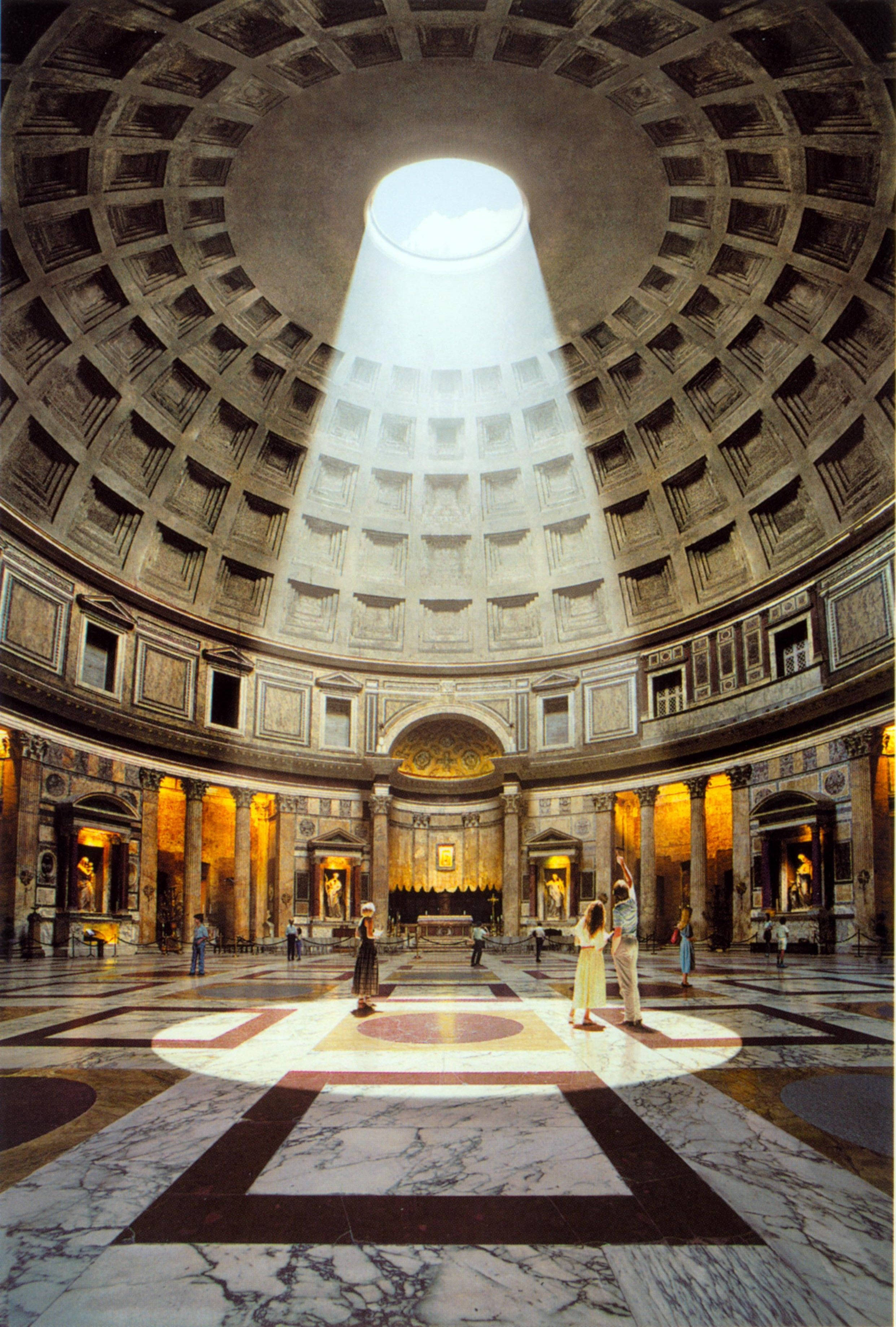Pantheon Güneş Işığı Düz Aşağı Duvar Kağıdı