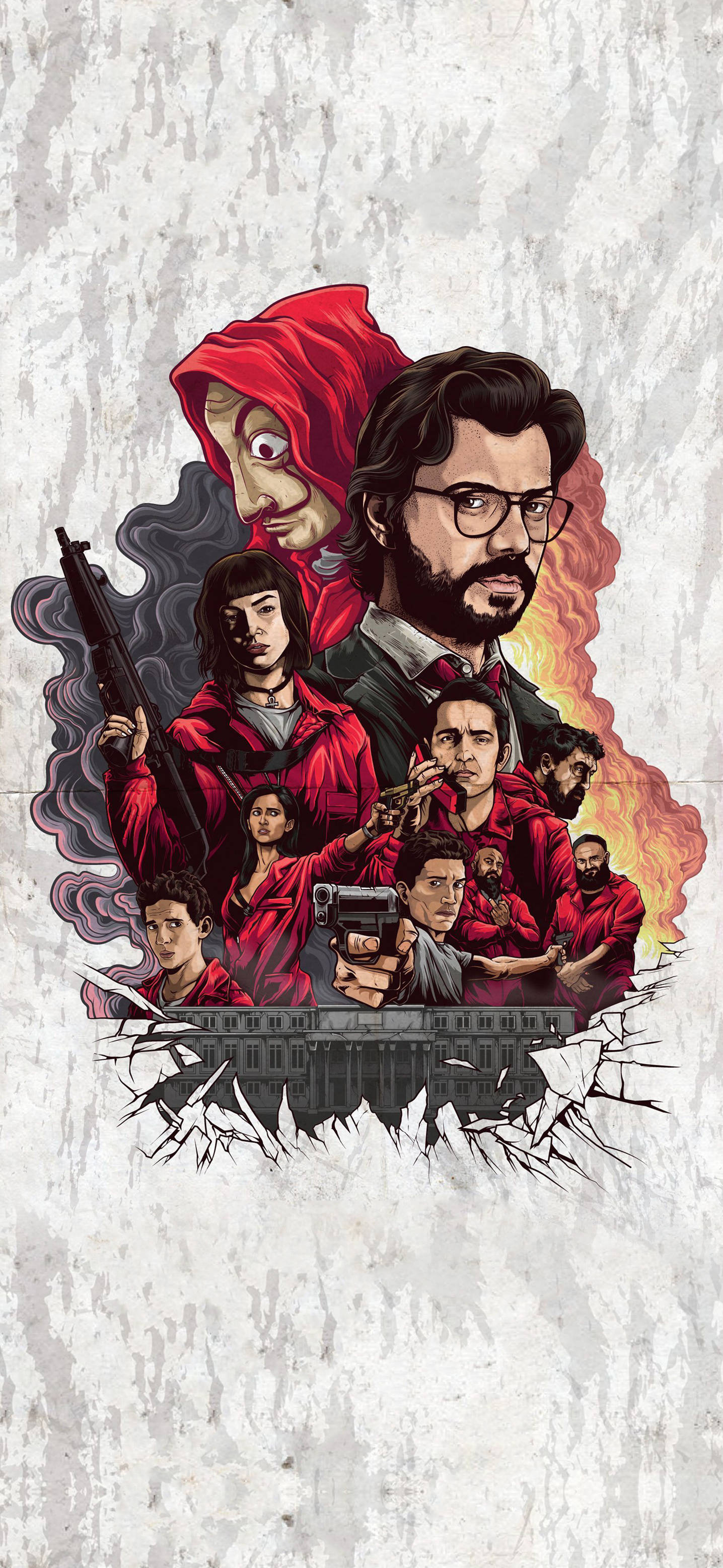 Soygun Posteri Sanatı Duvar Kağıdı