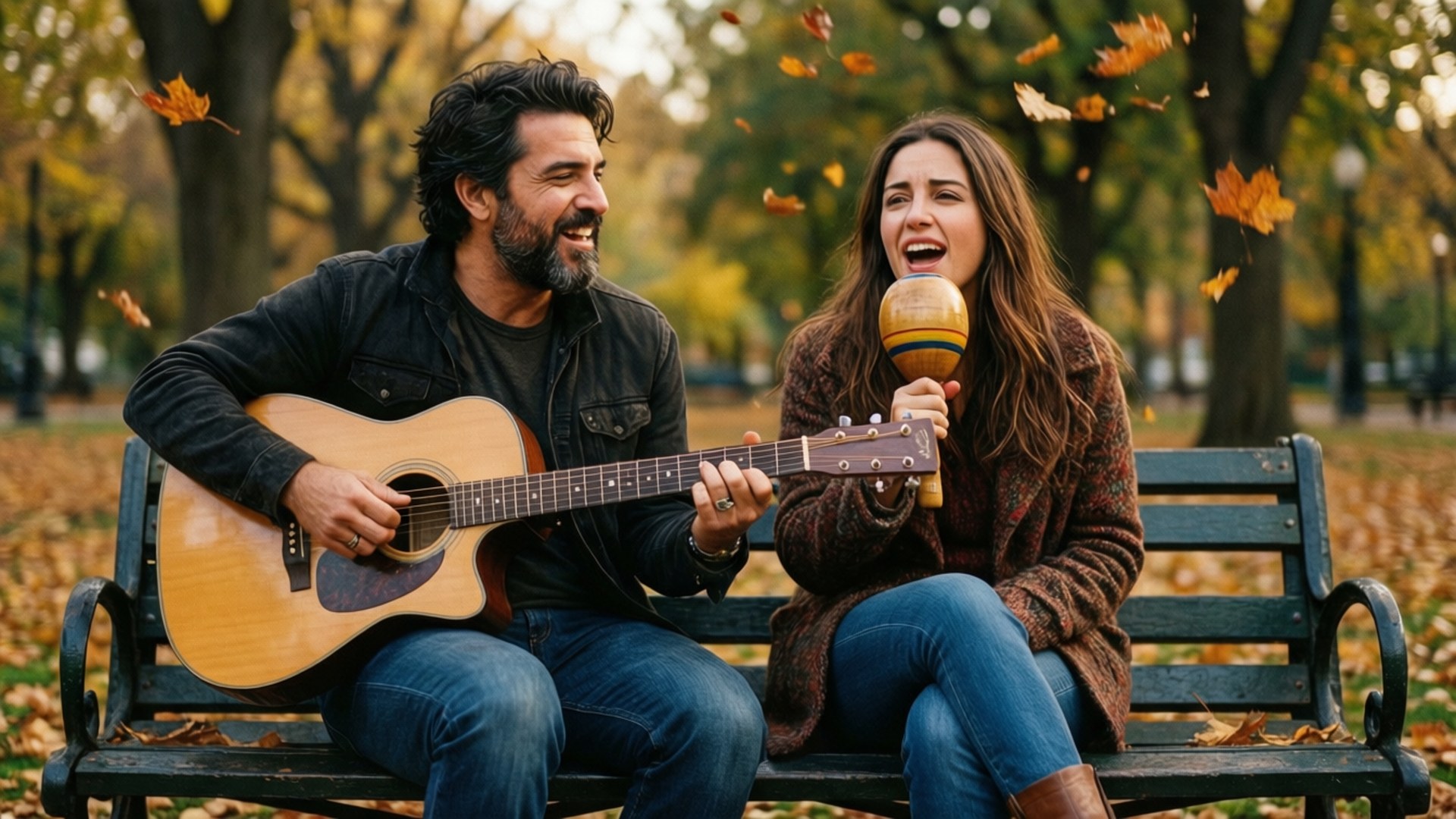 Park Banketi Düeti Duvar Kağıdı