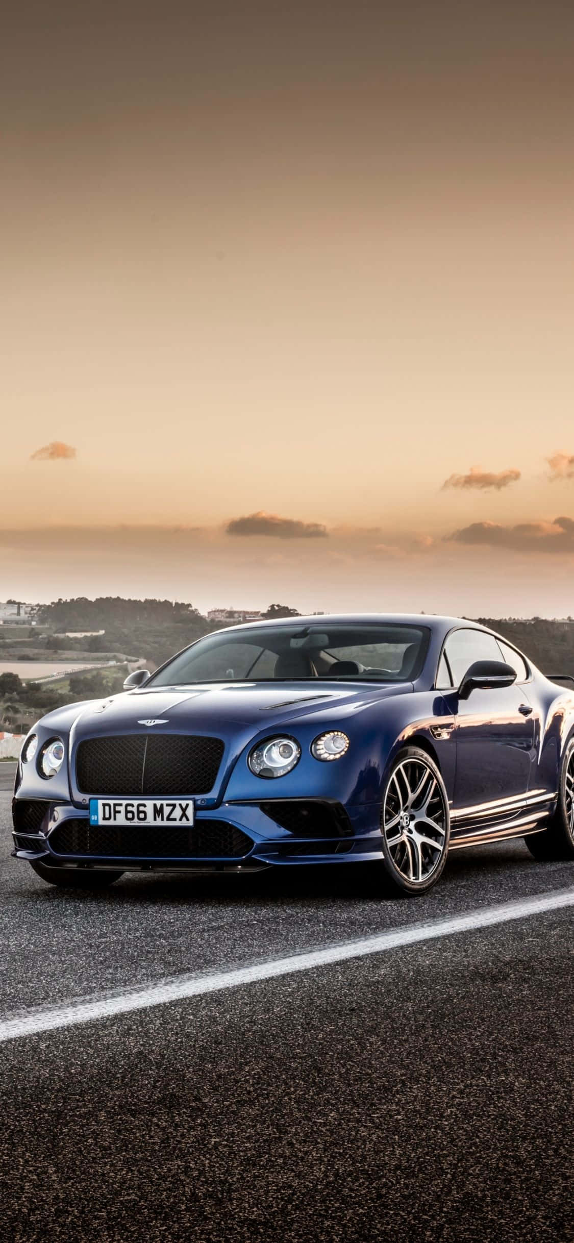 Park Halinde Mavi Bentley iPhone Duvar Kağıdı