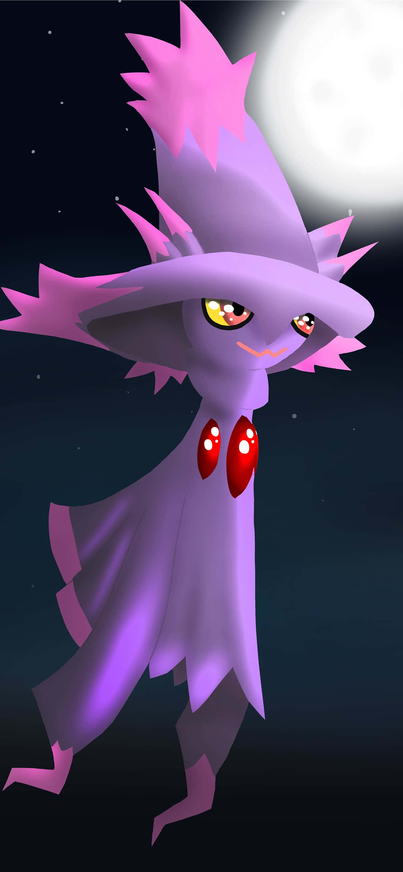 Pokémon Mismagius Parlak Ay ile Duvar Kağıdı