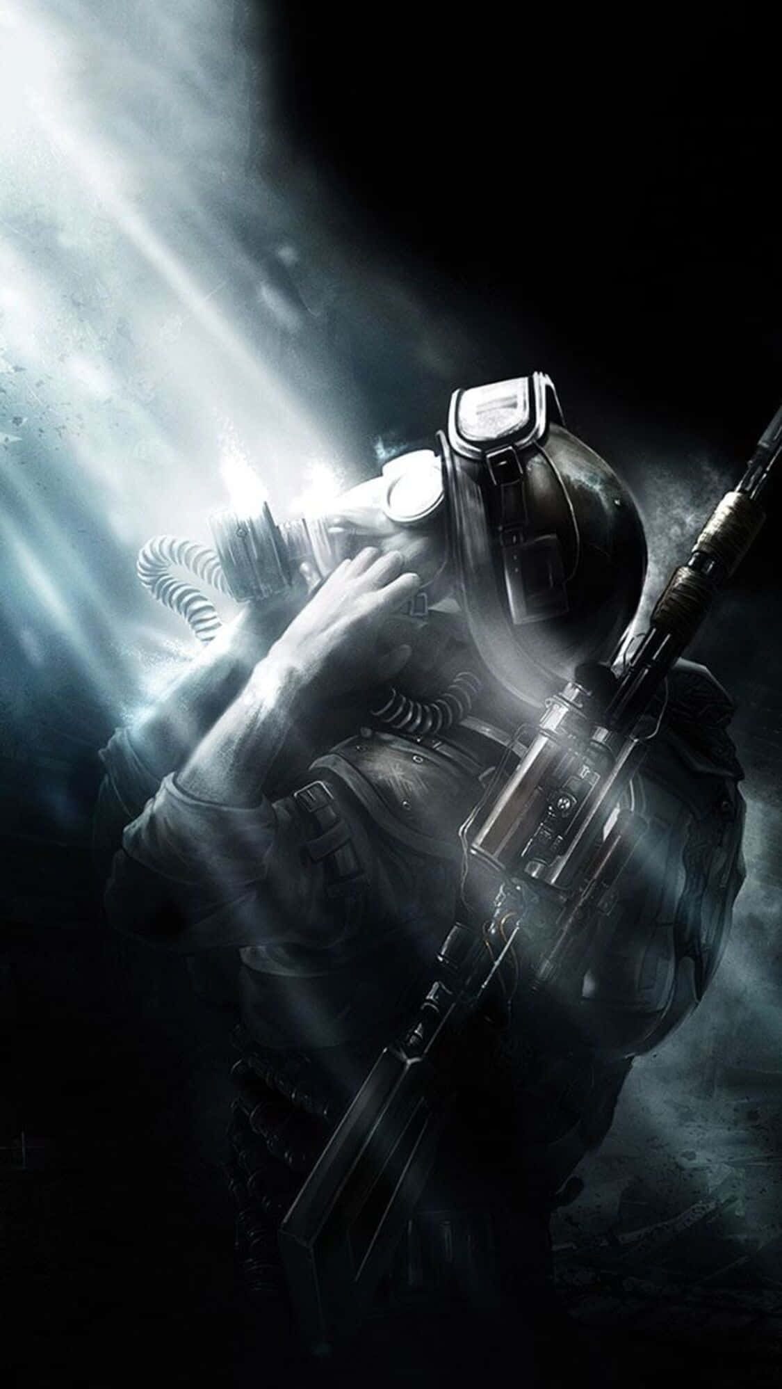 Parlak Işık Yayan iPhone X Metro Last Light Arka Planı Duvar Kağıdı