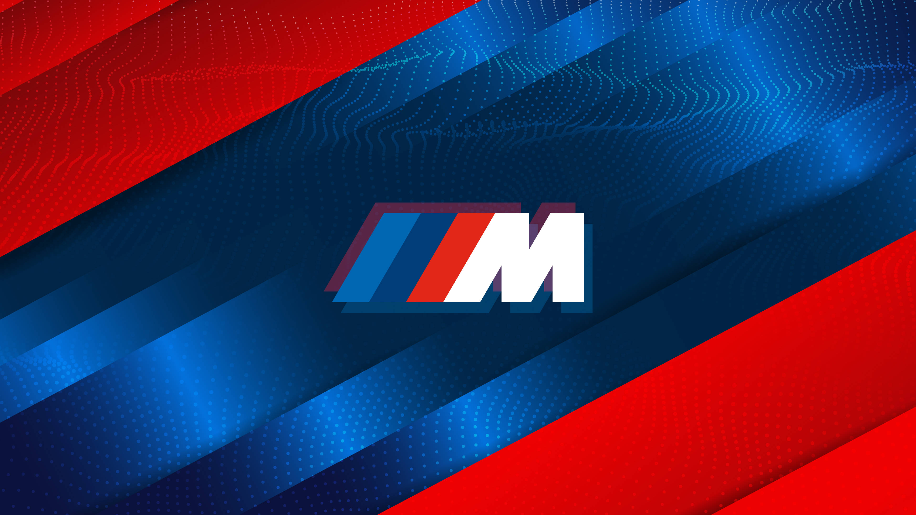 Parlak Kırmızı Mavi BMW M Logosu Duvar Kağıdı