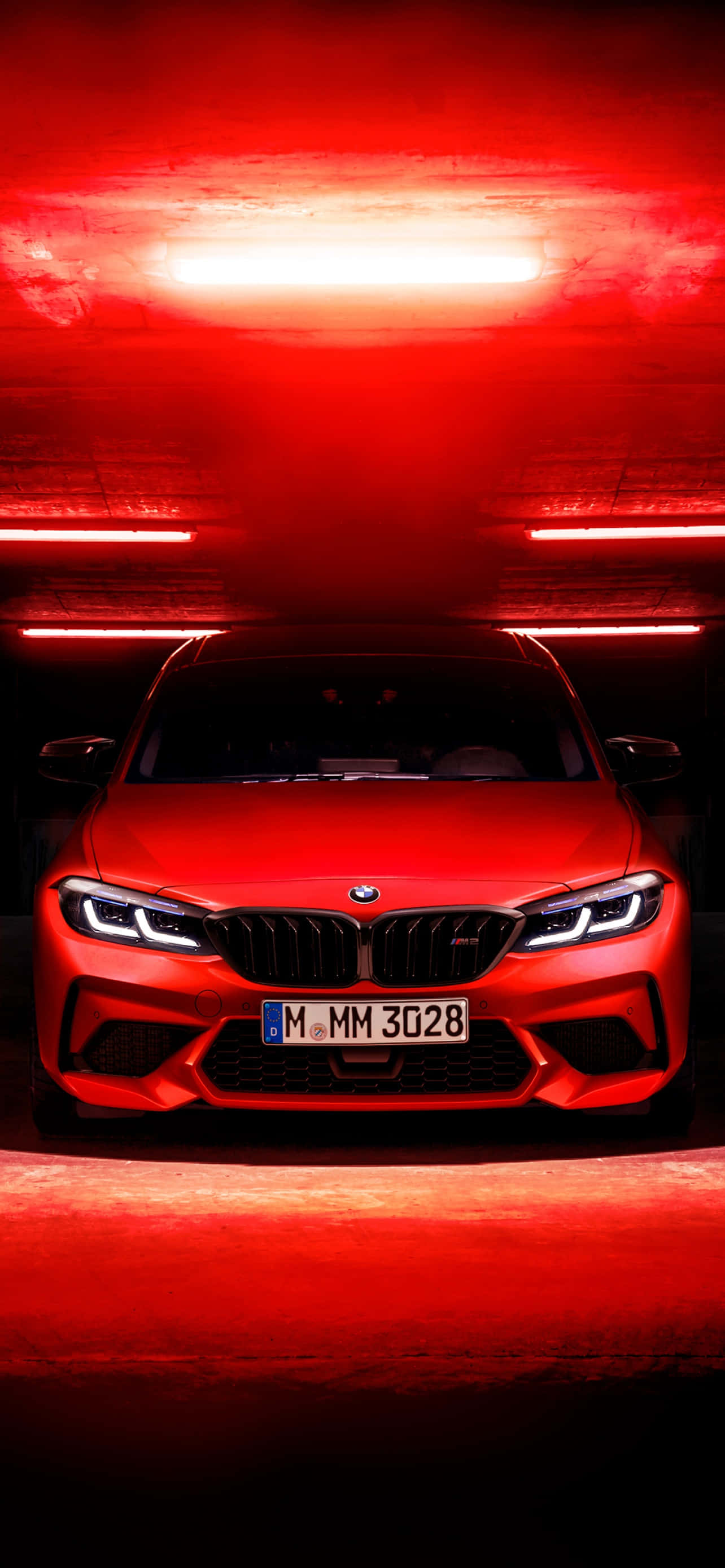 Parlak Kırmızı Renkli BMW Arka Planı Duvar Kağıdı