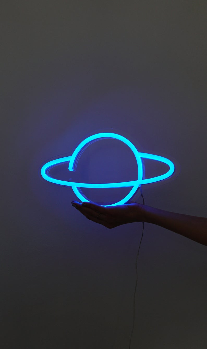 Parlak neon mavi gece gökyüzü. Duvar Kağıdı