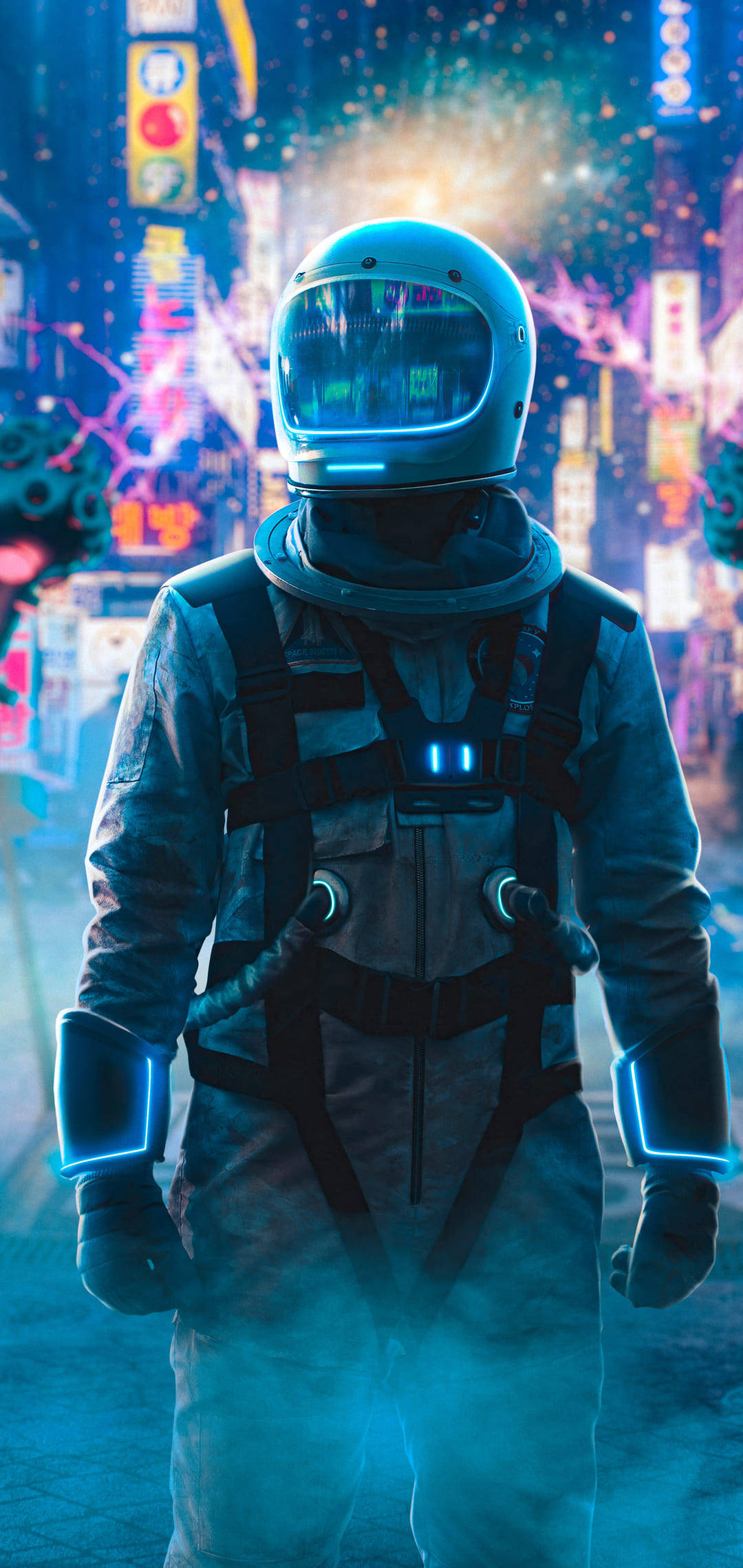 Parlayan Astronot iPhone 11 Duvar Kağıdı