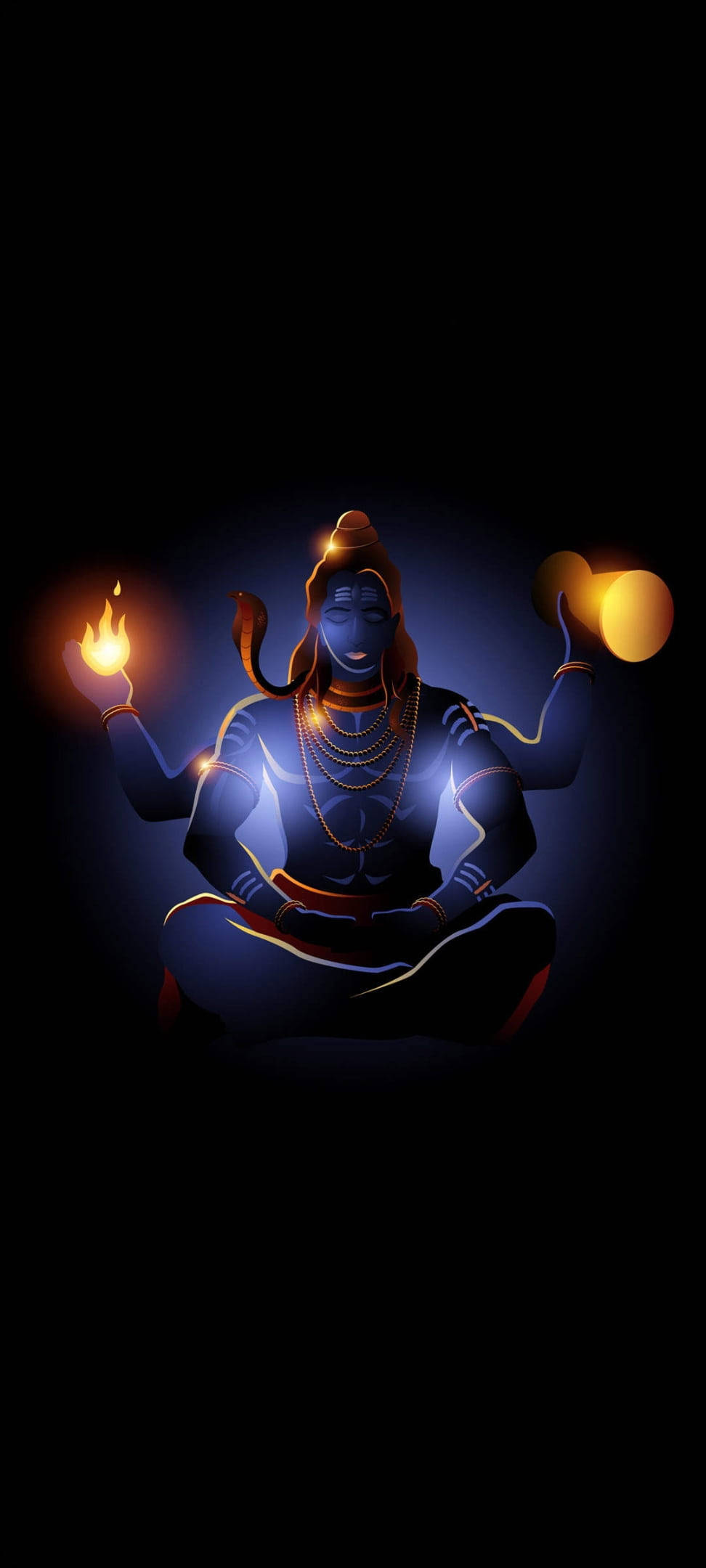 Parlayan Karanlık Shiva Duvar Kağıdı