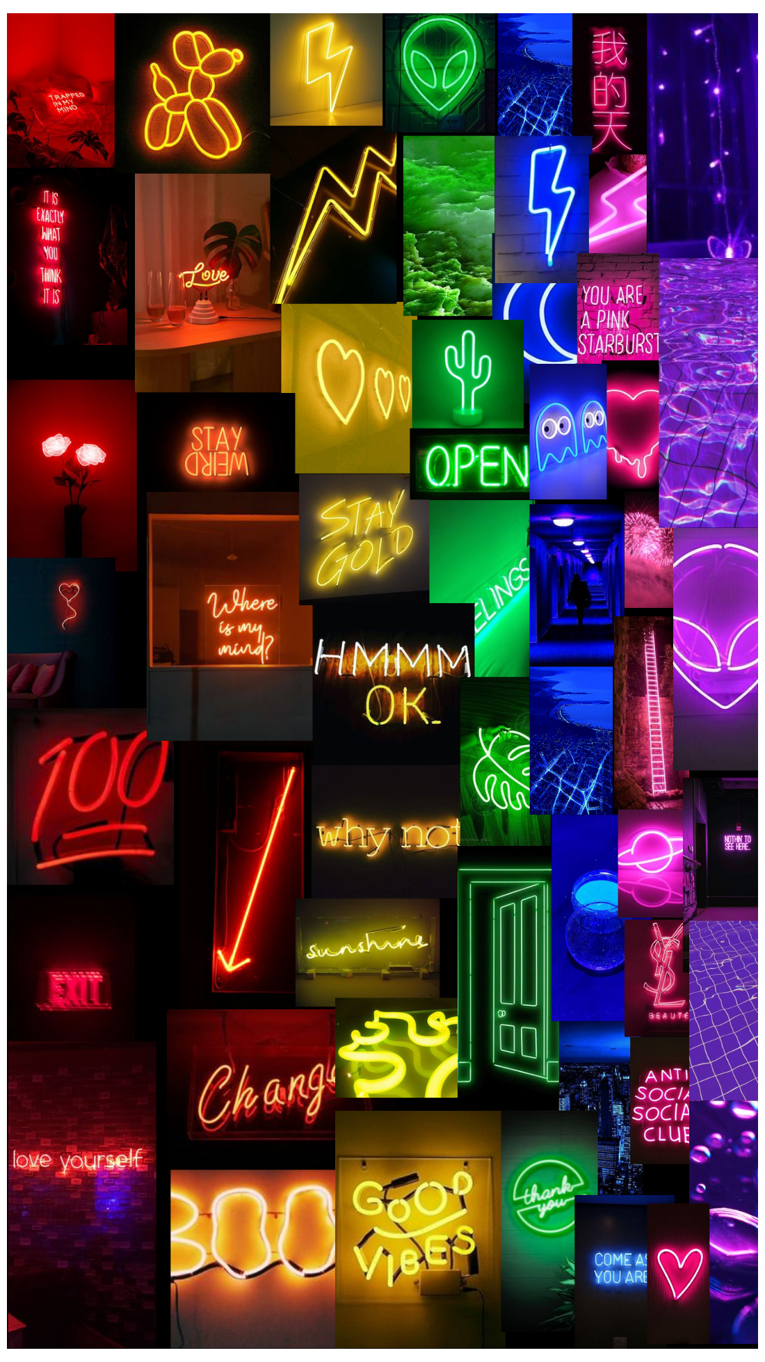 Parlayan Neon İhtişamı Duvar Kağıdı