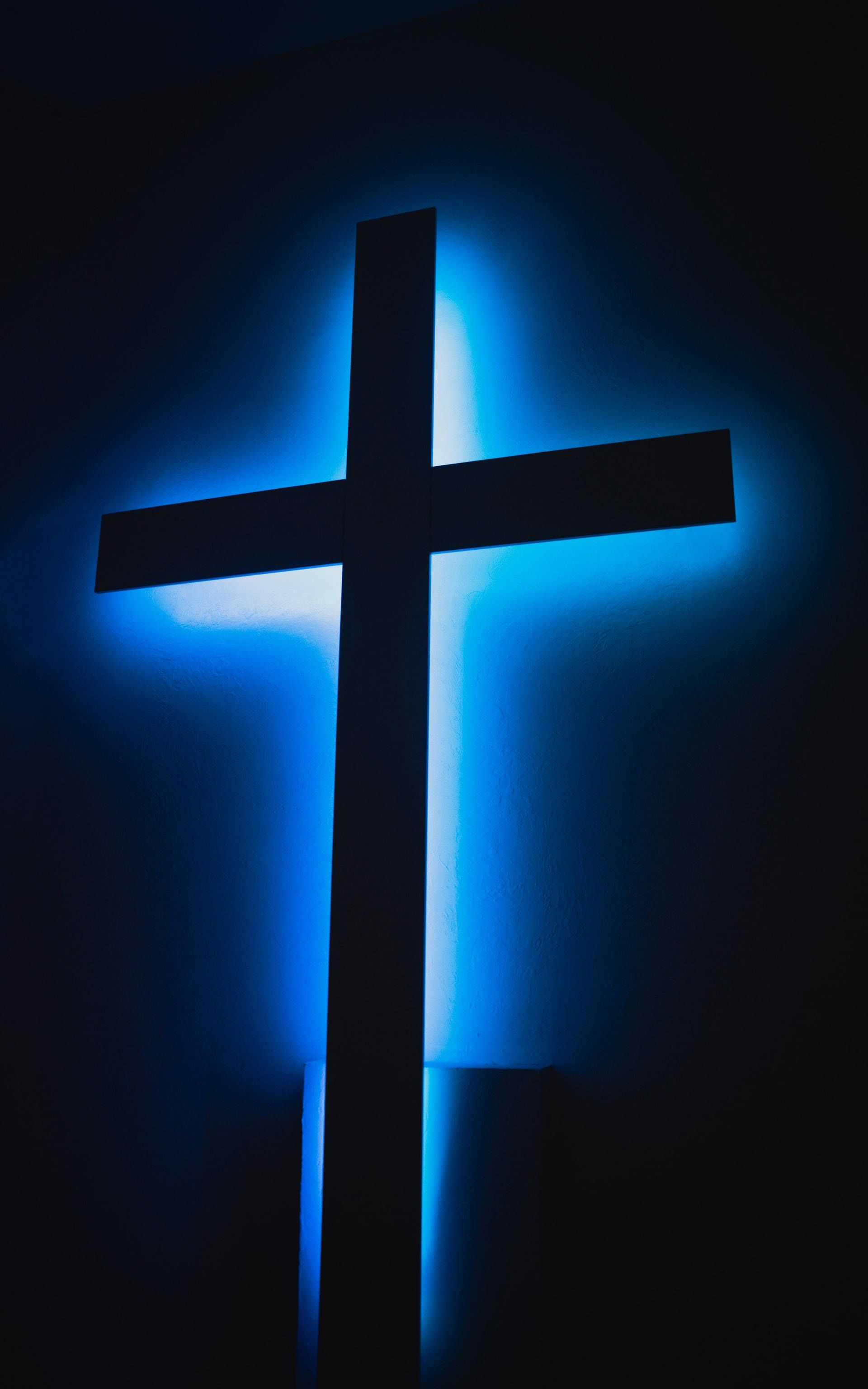 Parlayan Neon Mavi iPhone Duvar Kağıdı
