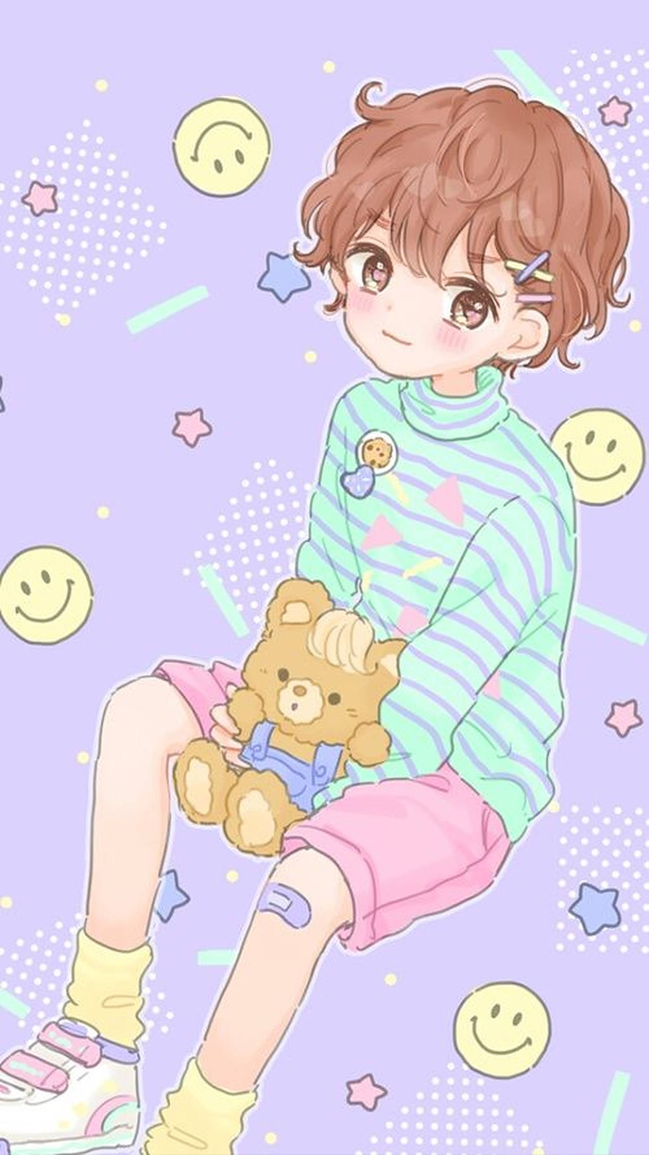 Pastel Anime Çocukları Duvar Kağıdı