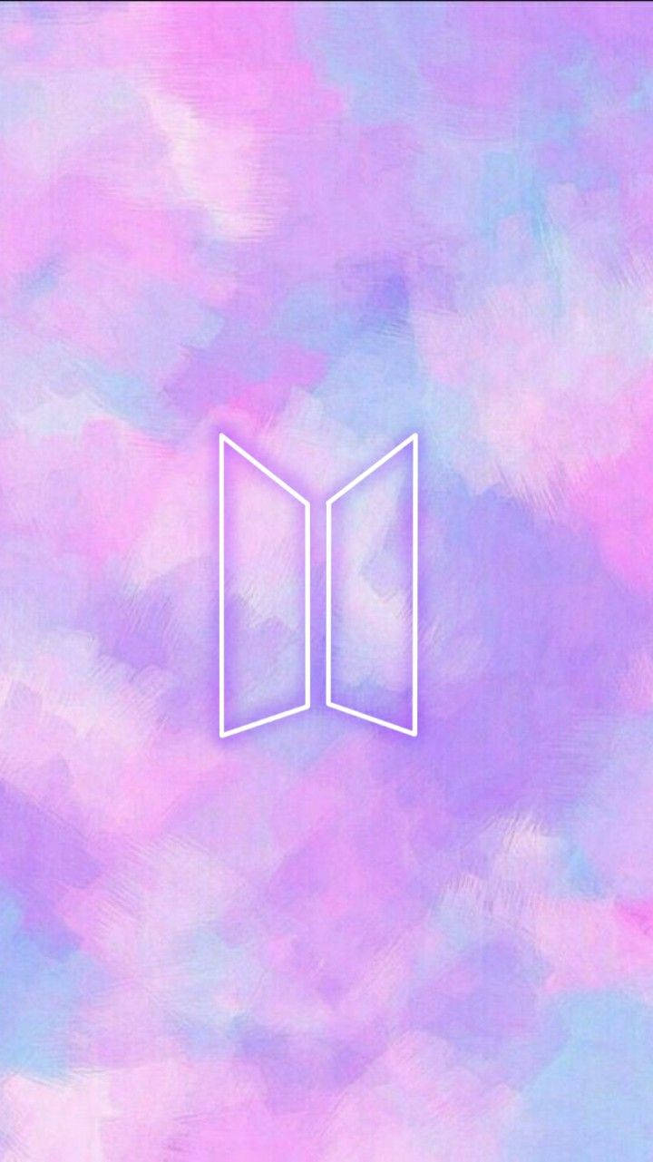 Pastel BTS Logosu Duvar Kağıdı