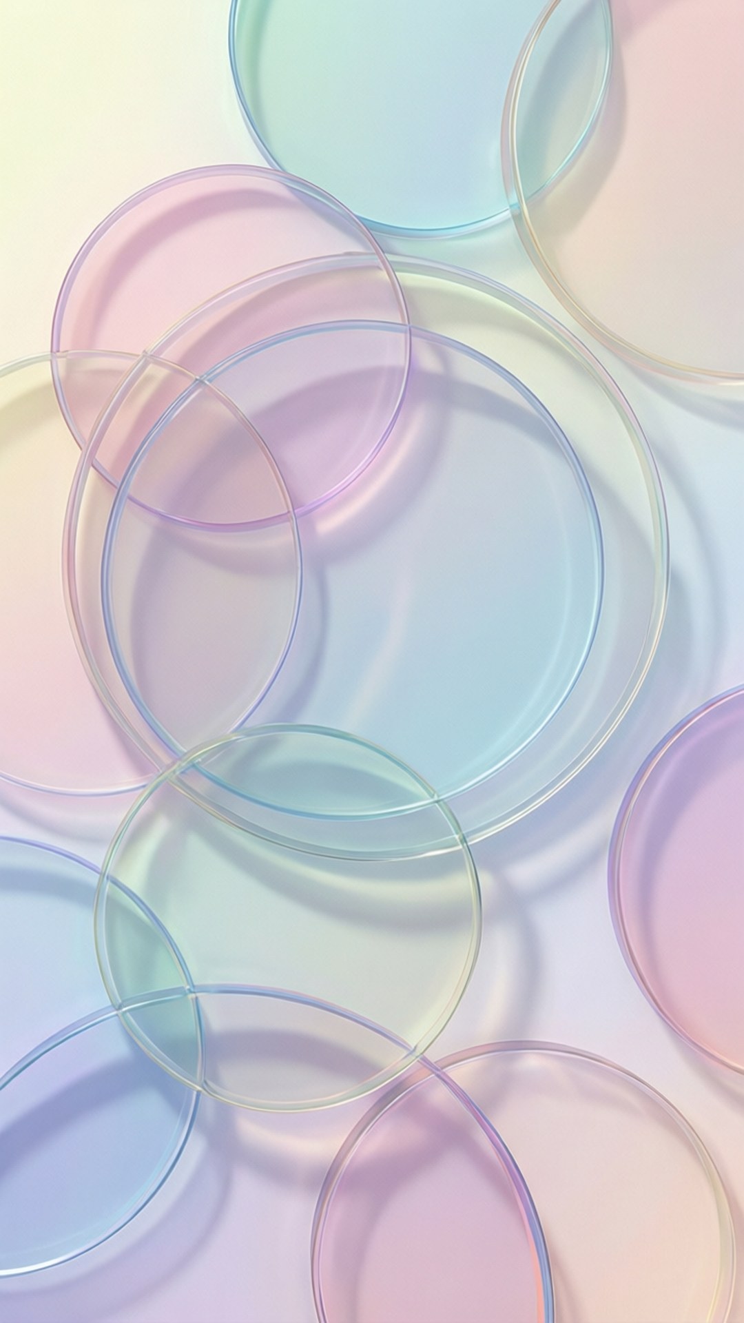 Pastel Geometrik Daireler Duvar Kağıdı
