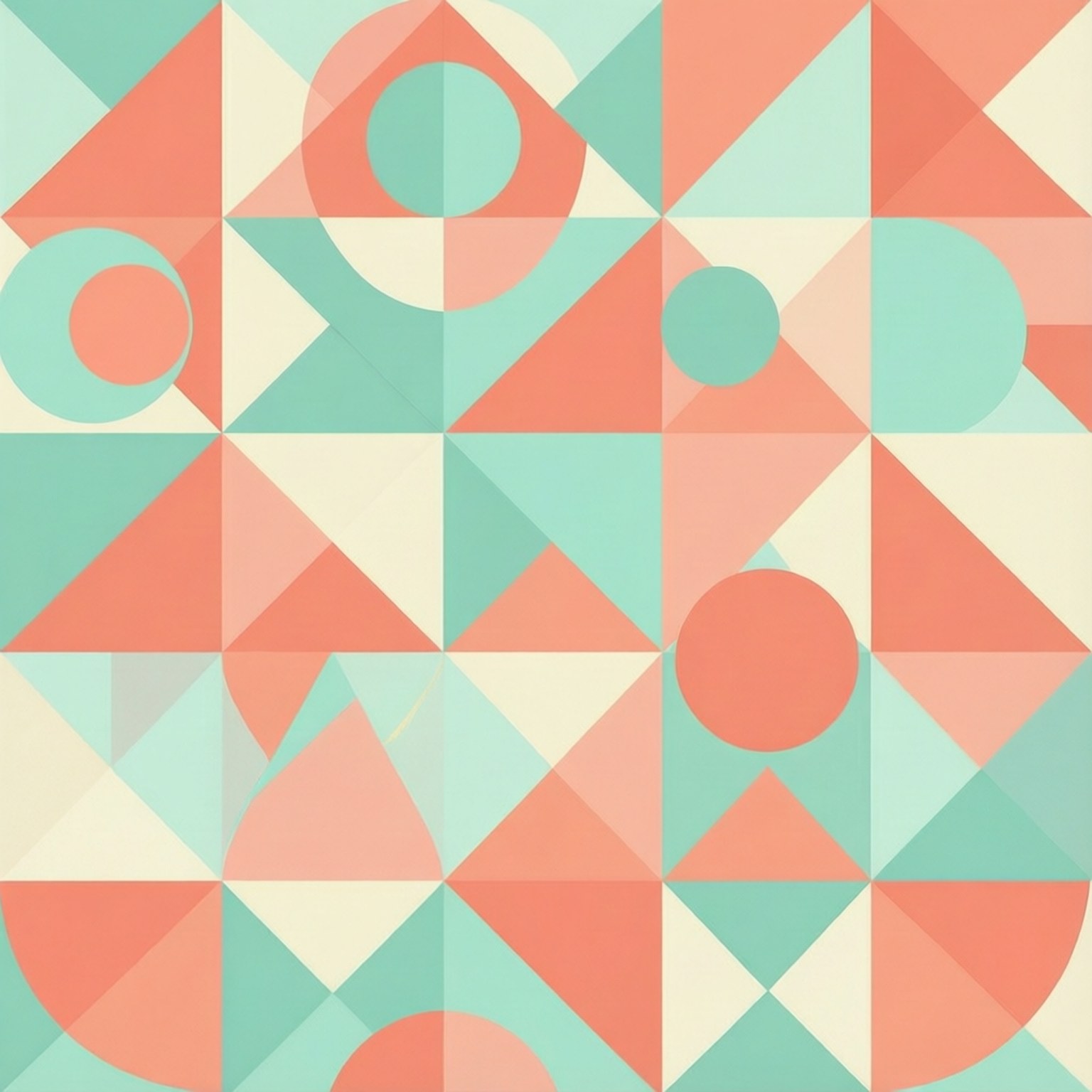 Pastel Geometrik Desen Duvar Kağıdı