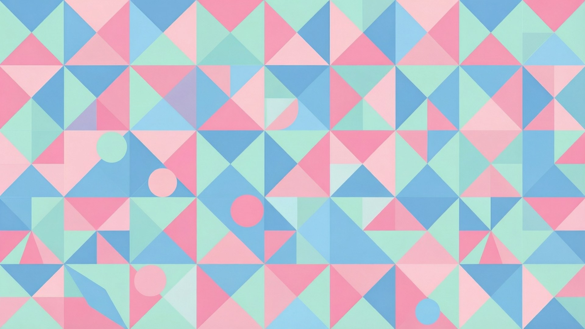 Pastel Geometrik Desen Duvar Kağıdı