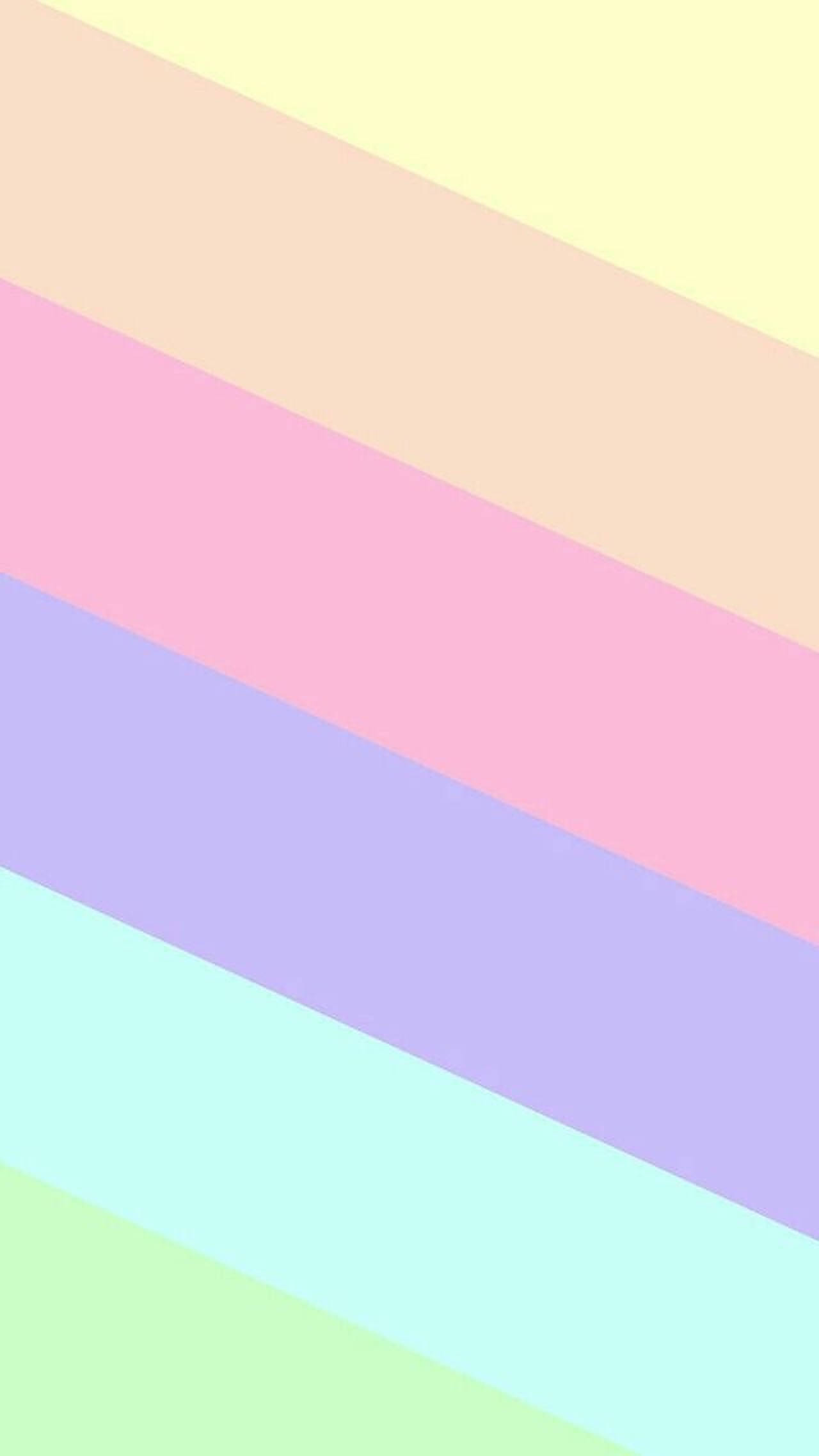 Pastel Gökkuşağı Çapraz Çizgiler Duvar Kağıdı