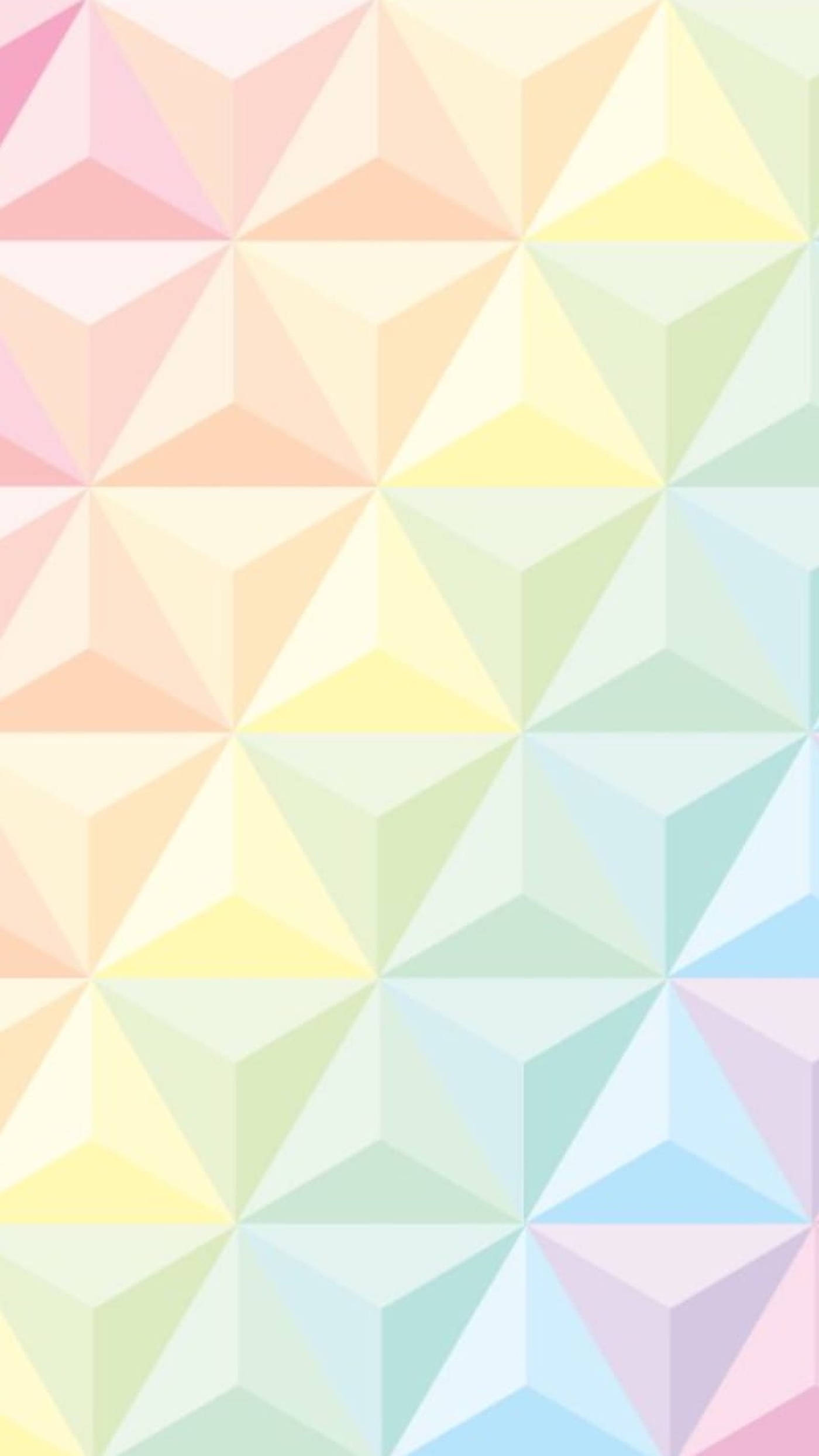 Pastel Gökkuşağı Renklerinde Geometrik Üçgen Vektör Sanatı Duvar Kağıdı
