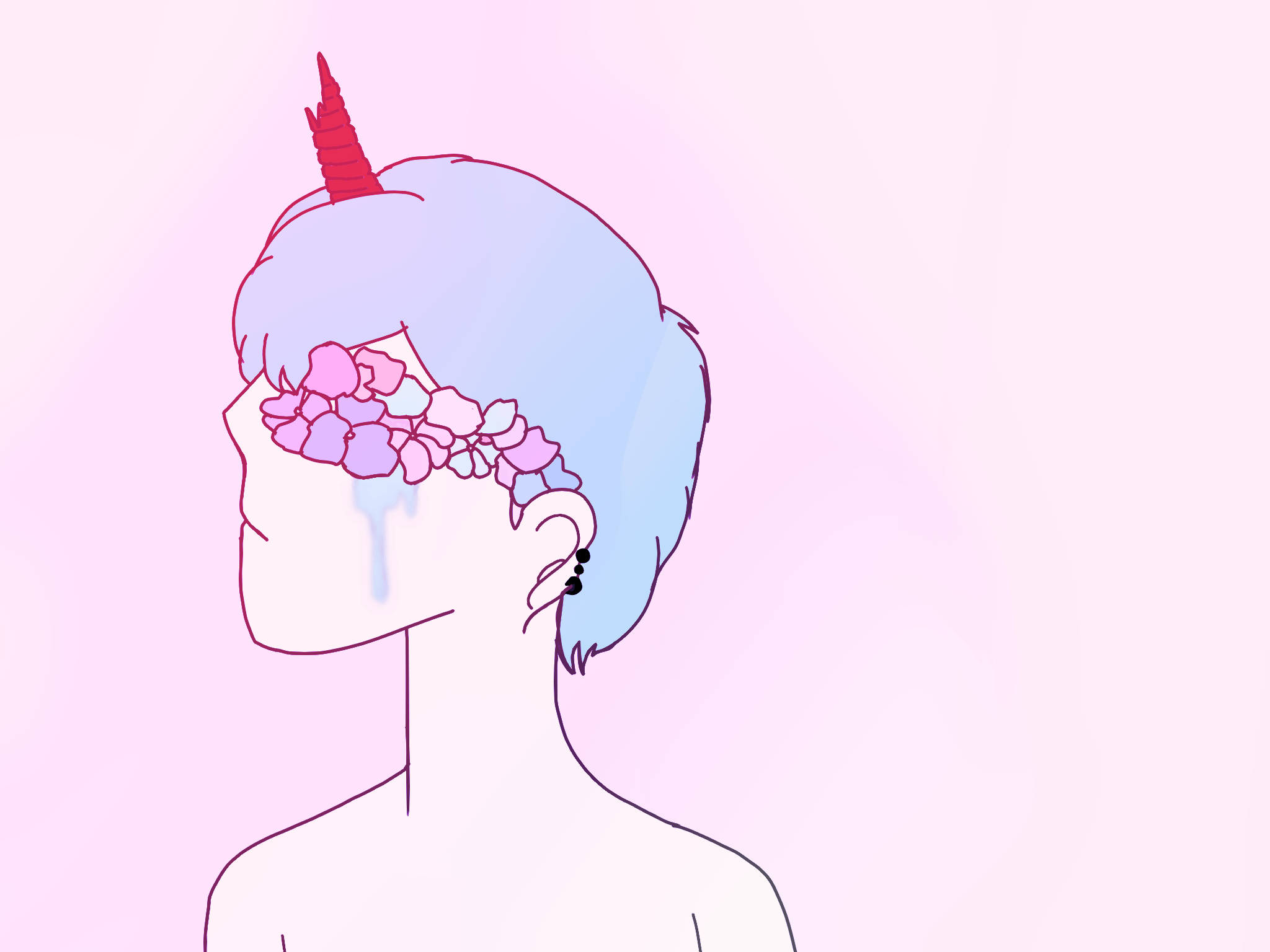 Pastel Gore Anime Çocuğu Duvar Kağıdı